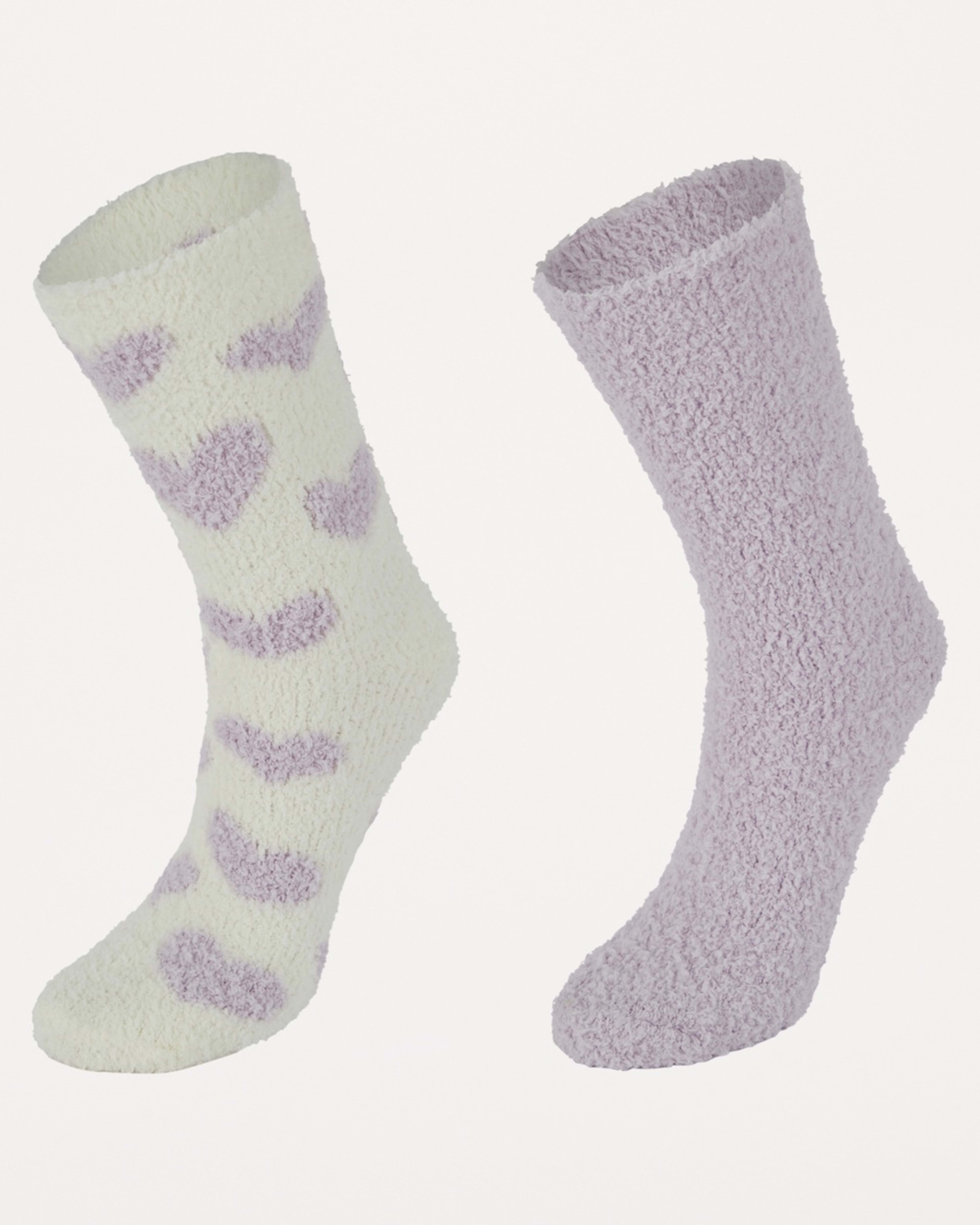 1 2 Pack Plush Home Socks Heart