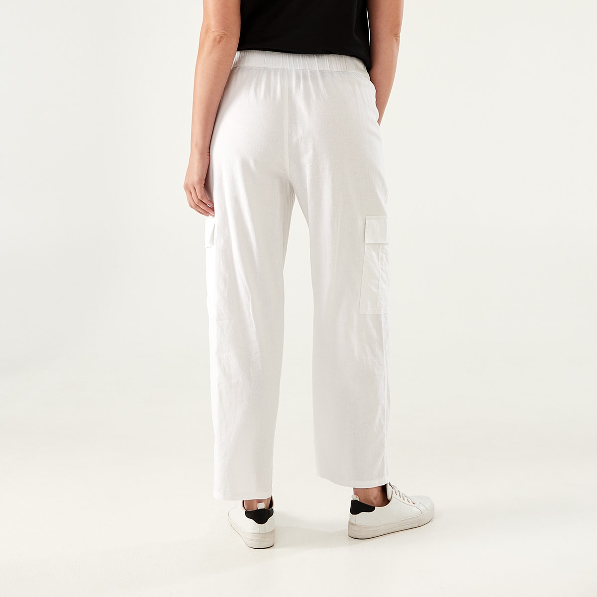 Linen Blend Cargo Pants Kmart