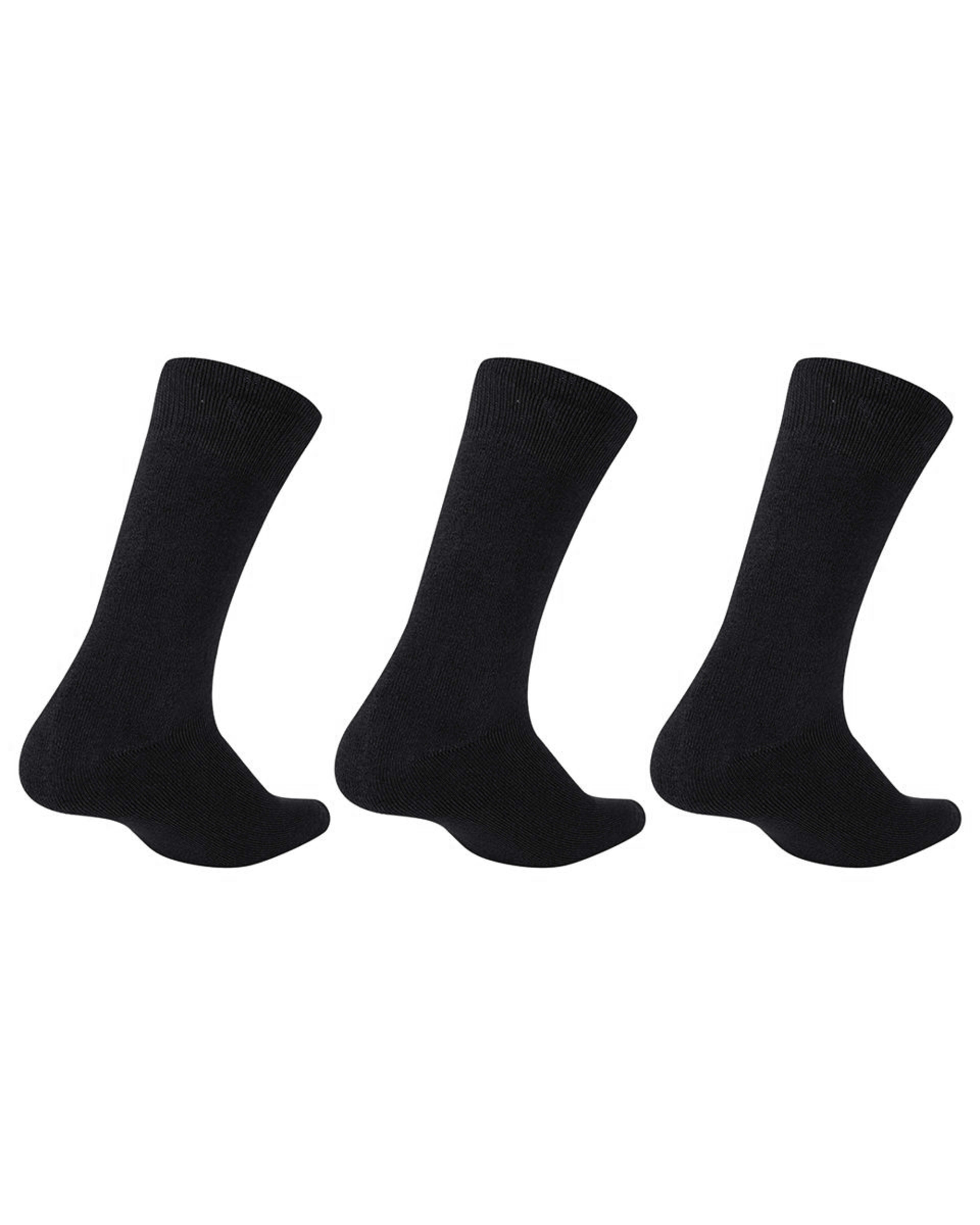 2 3 Pack Bamboo Casual Socks BLACK, 2 of 3