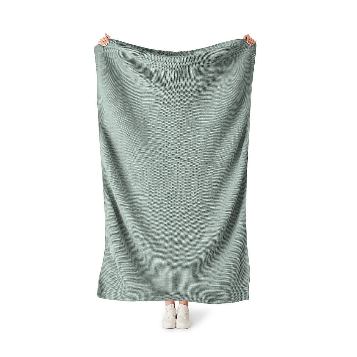 Chunky Knit Throw Sage Kmart NZ