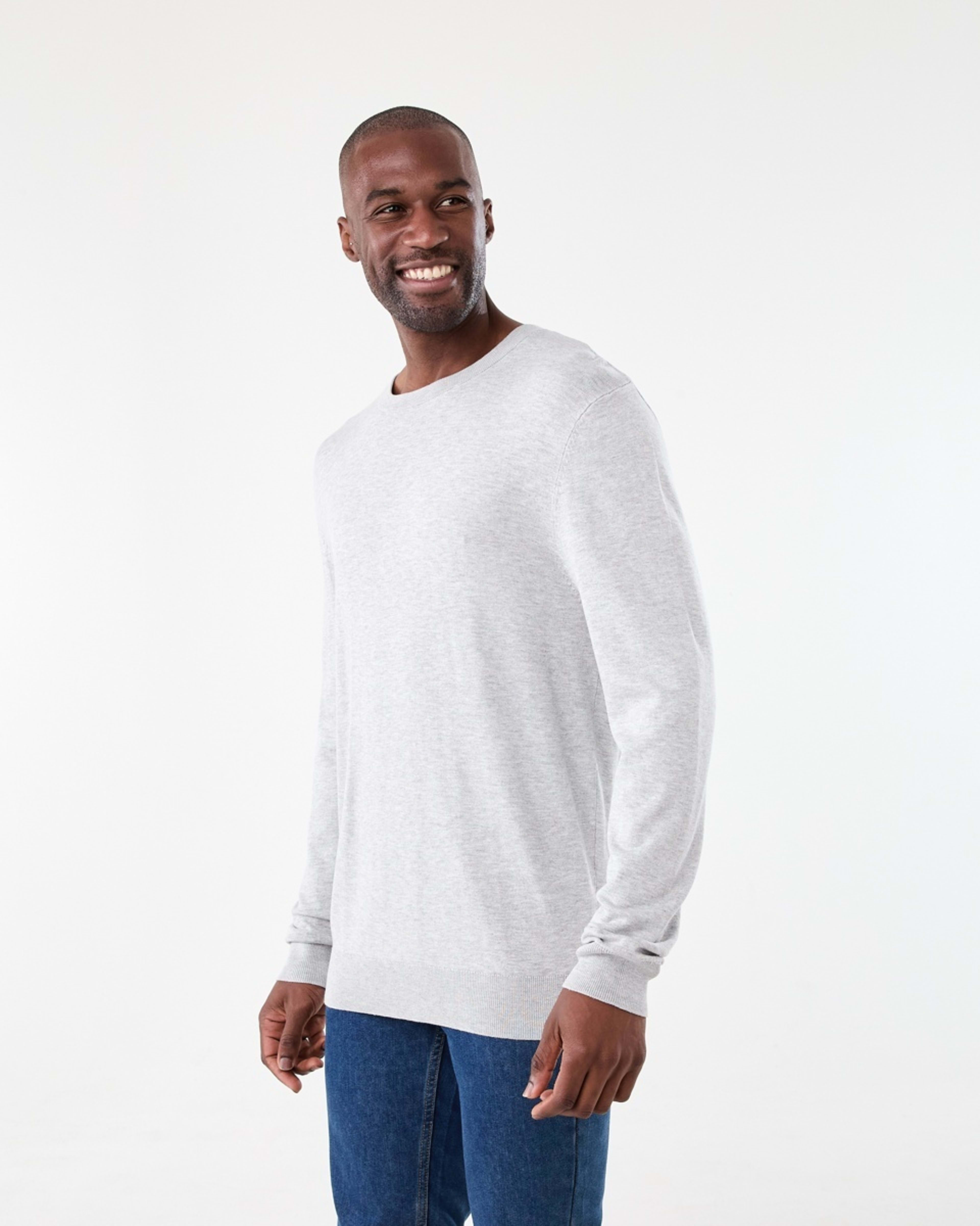 2 Core Crew Neck Knit Jumper Gry Marle, 2 of 5