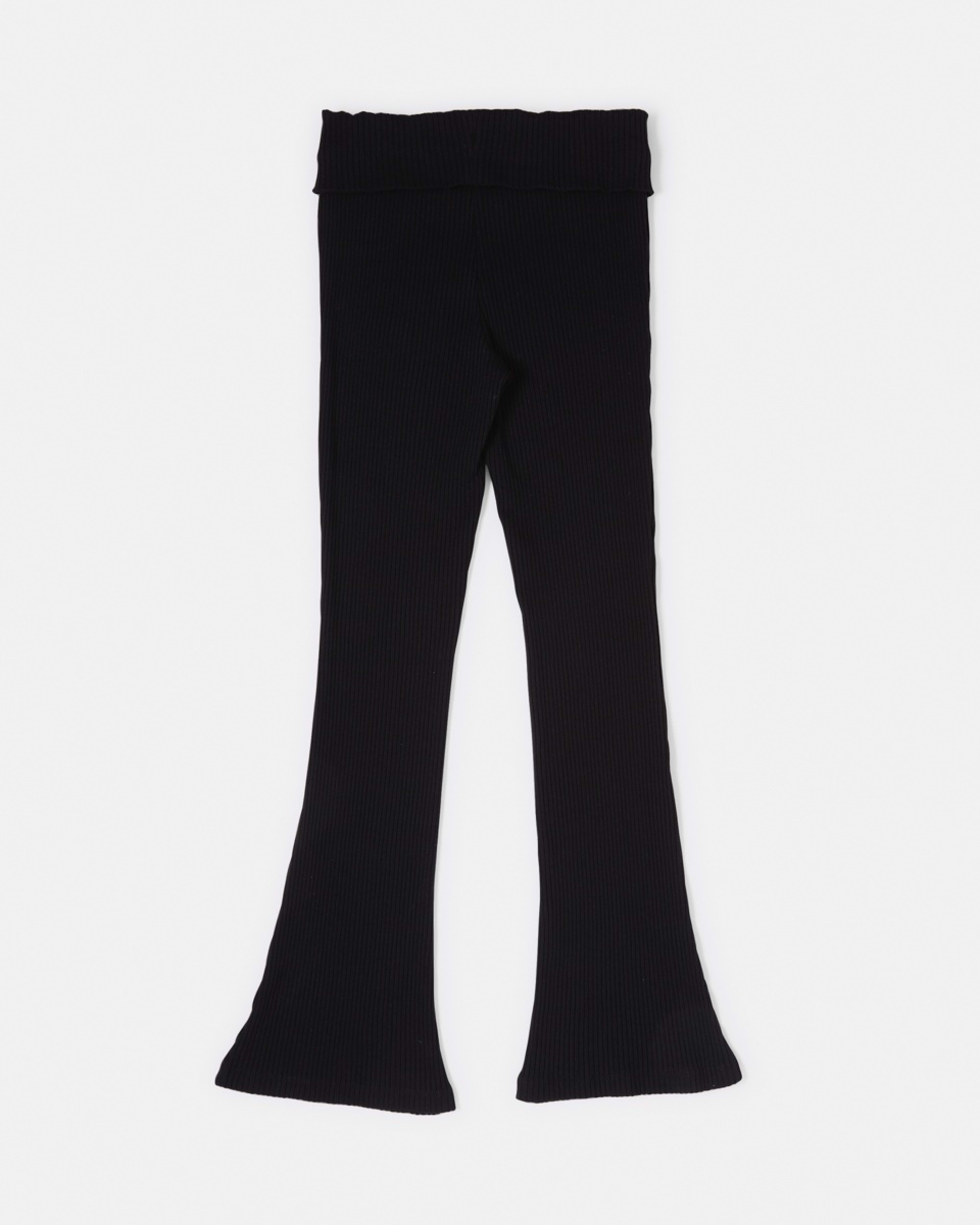 8 Rib Roll Waist Leggings Black, 8 of 8