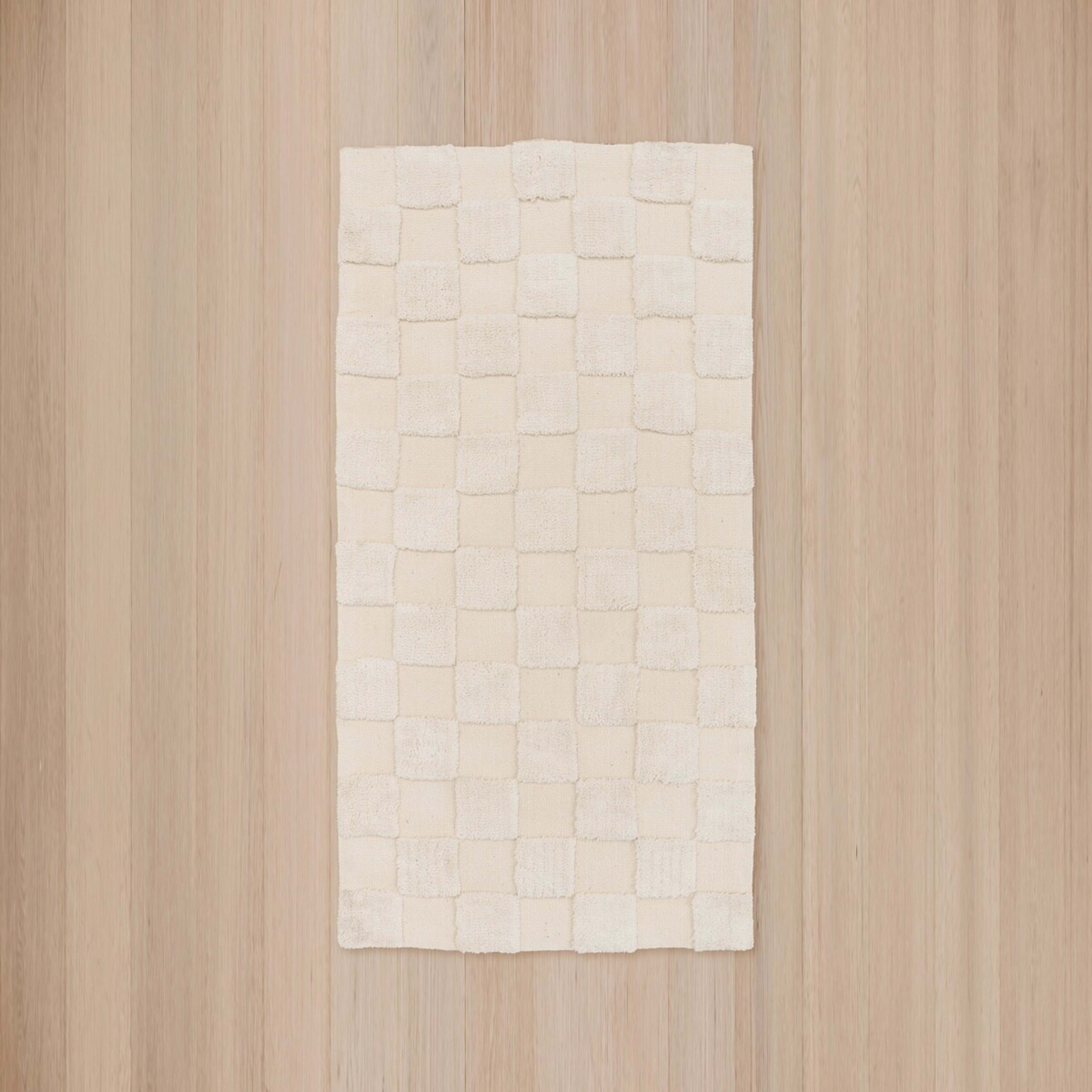 5 Check Rug - Natural, Small - 140cm x 70cm, 5 of 8