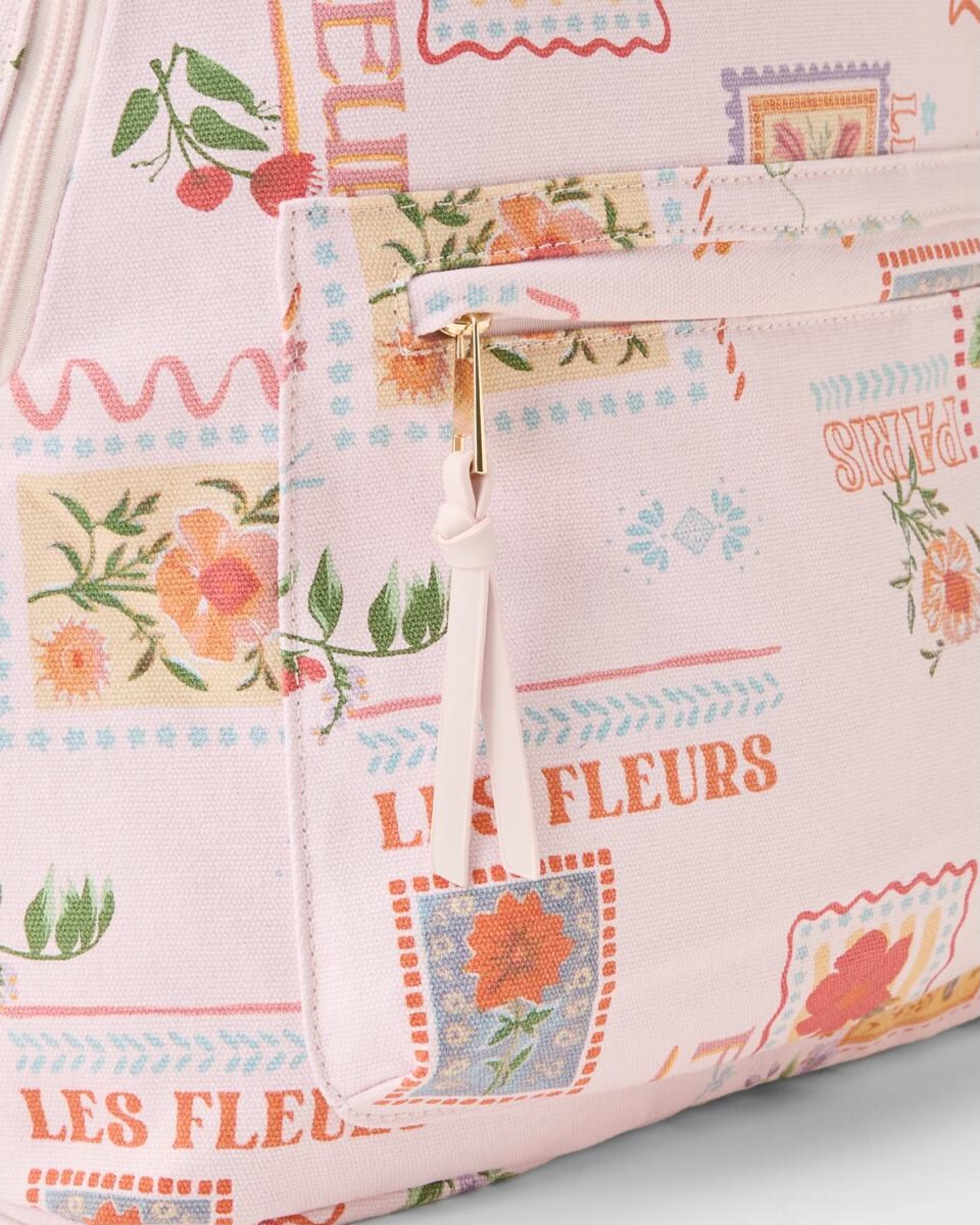 3 Canvas Backpack Flrl Stamp, 3 of 4