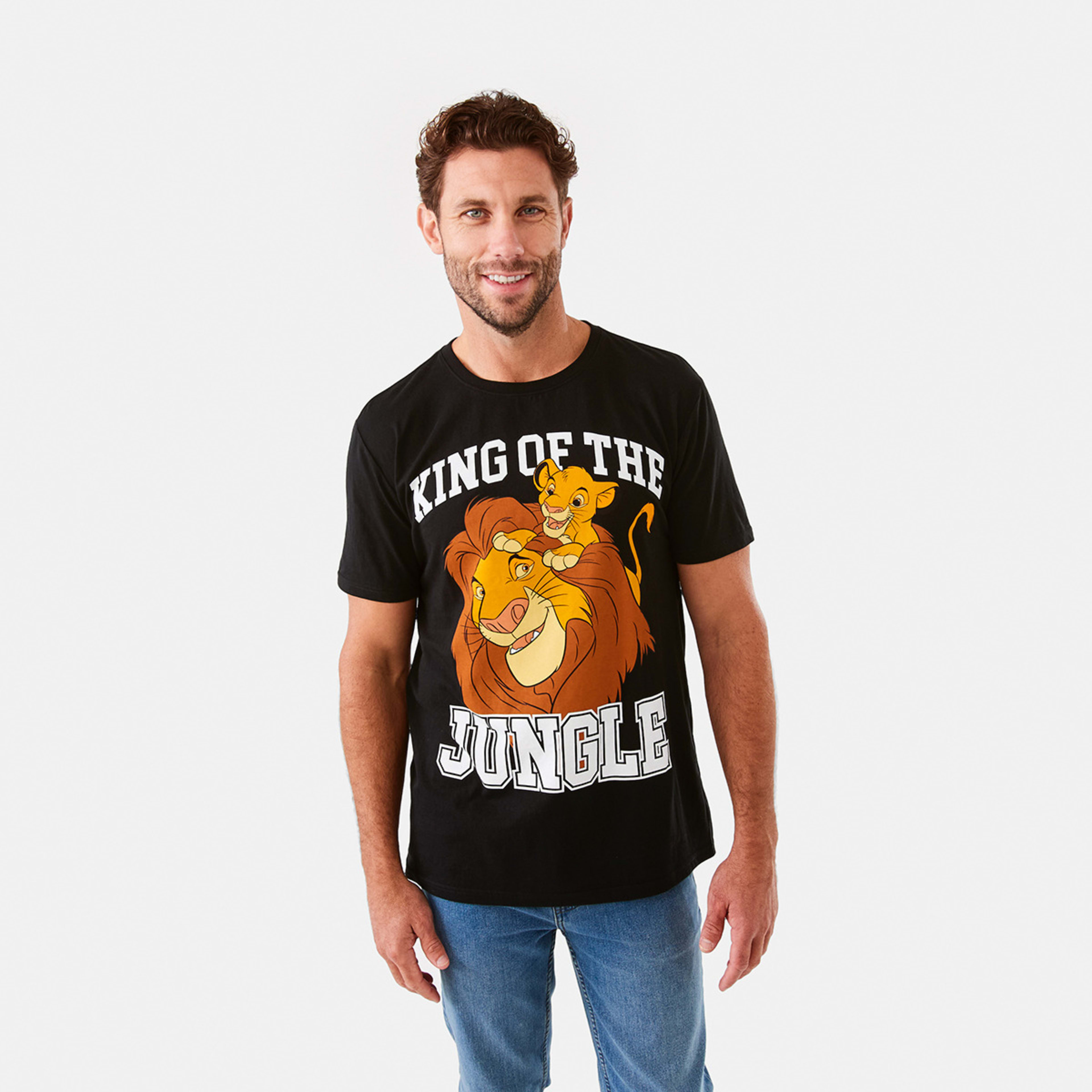 1 Lion King License T-shirt Lion King Family Print Black, 1 of 5