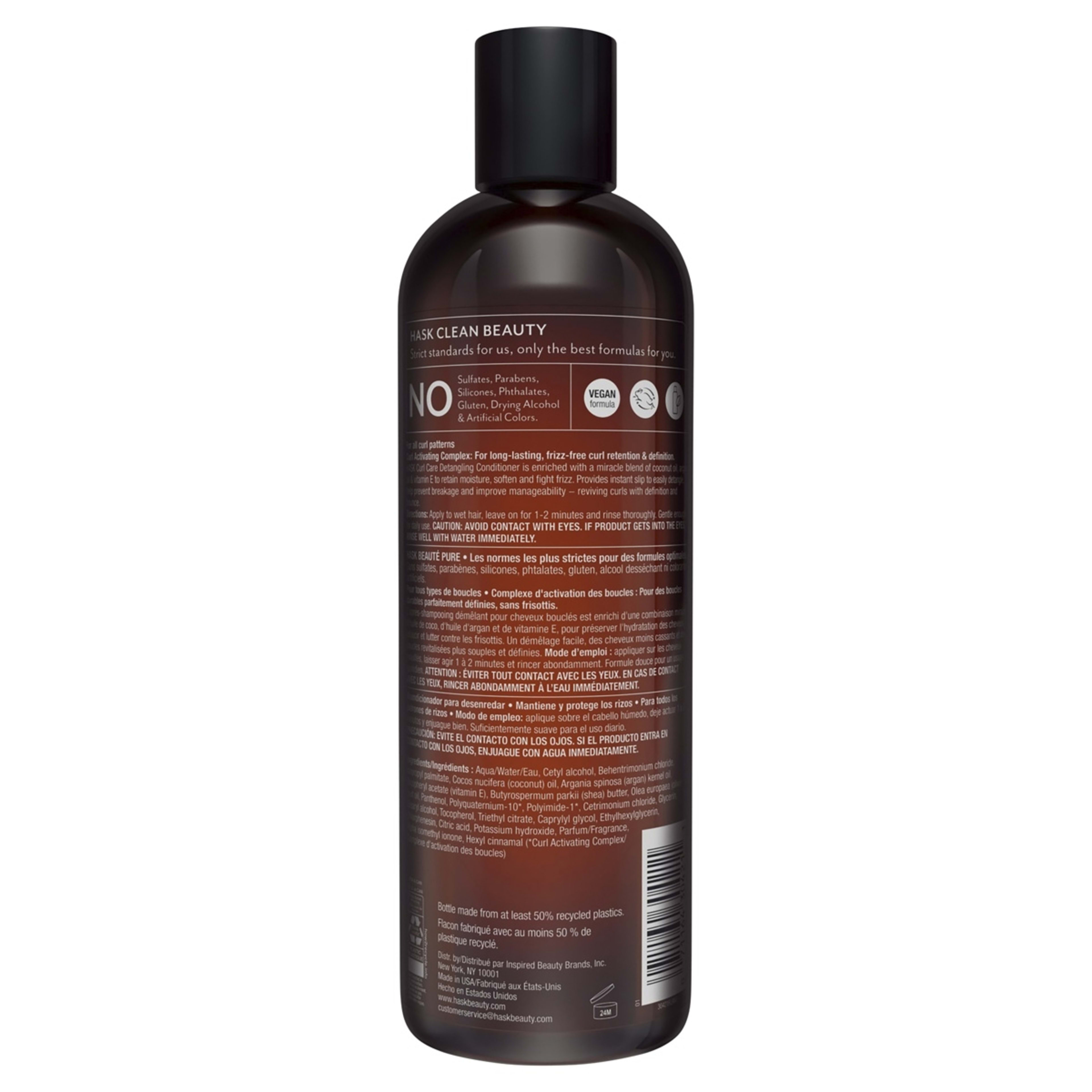 2 HASK Curl Care Detangling Conditioner 355ml - Coconut Oil, Argan Oil, Vitamin E and Curl Activating Complex, 2 of 10