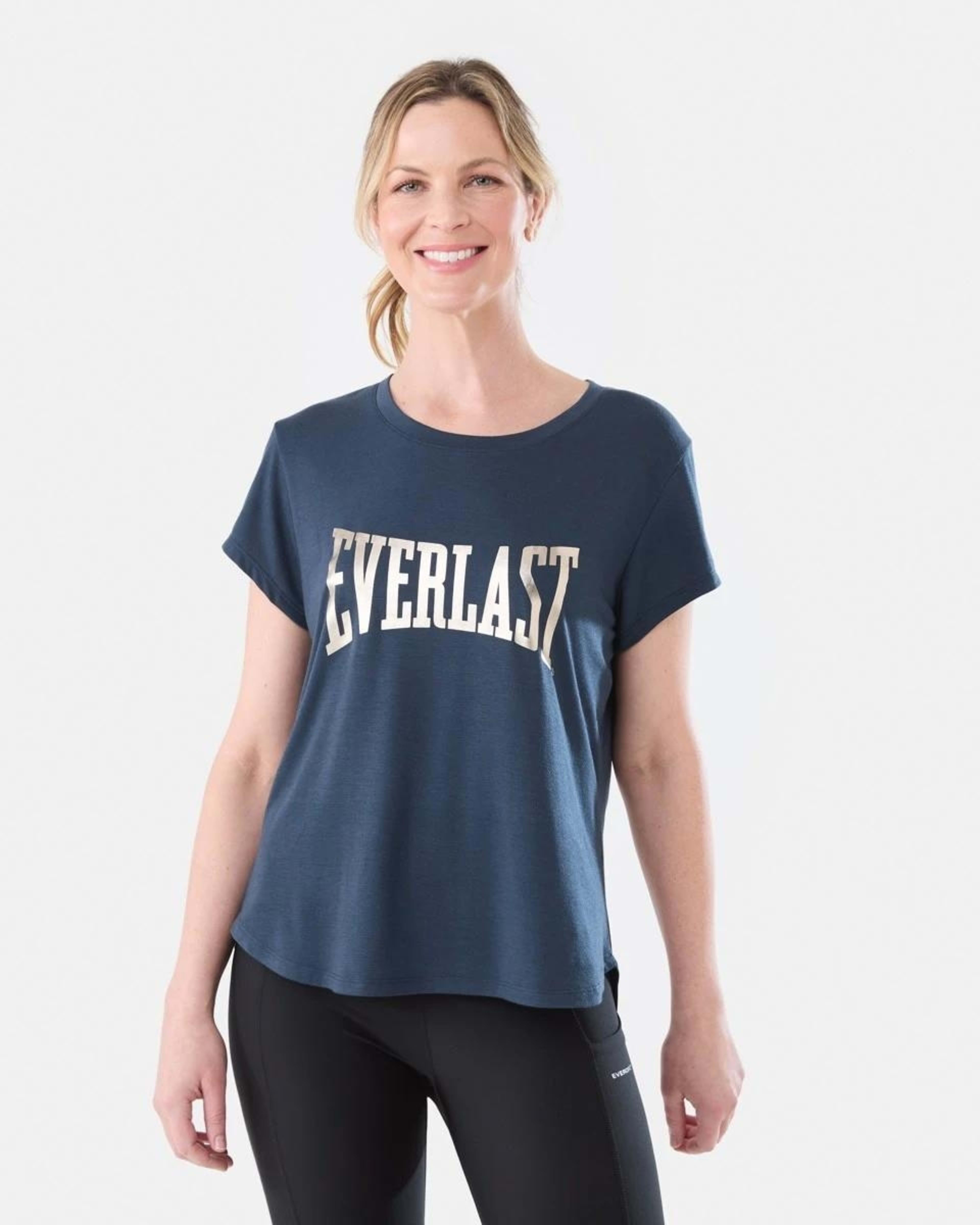 1 Everlast Womens Scoop Neck T-shirt EVERLAST MOOD INDIGO, 1 of 7