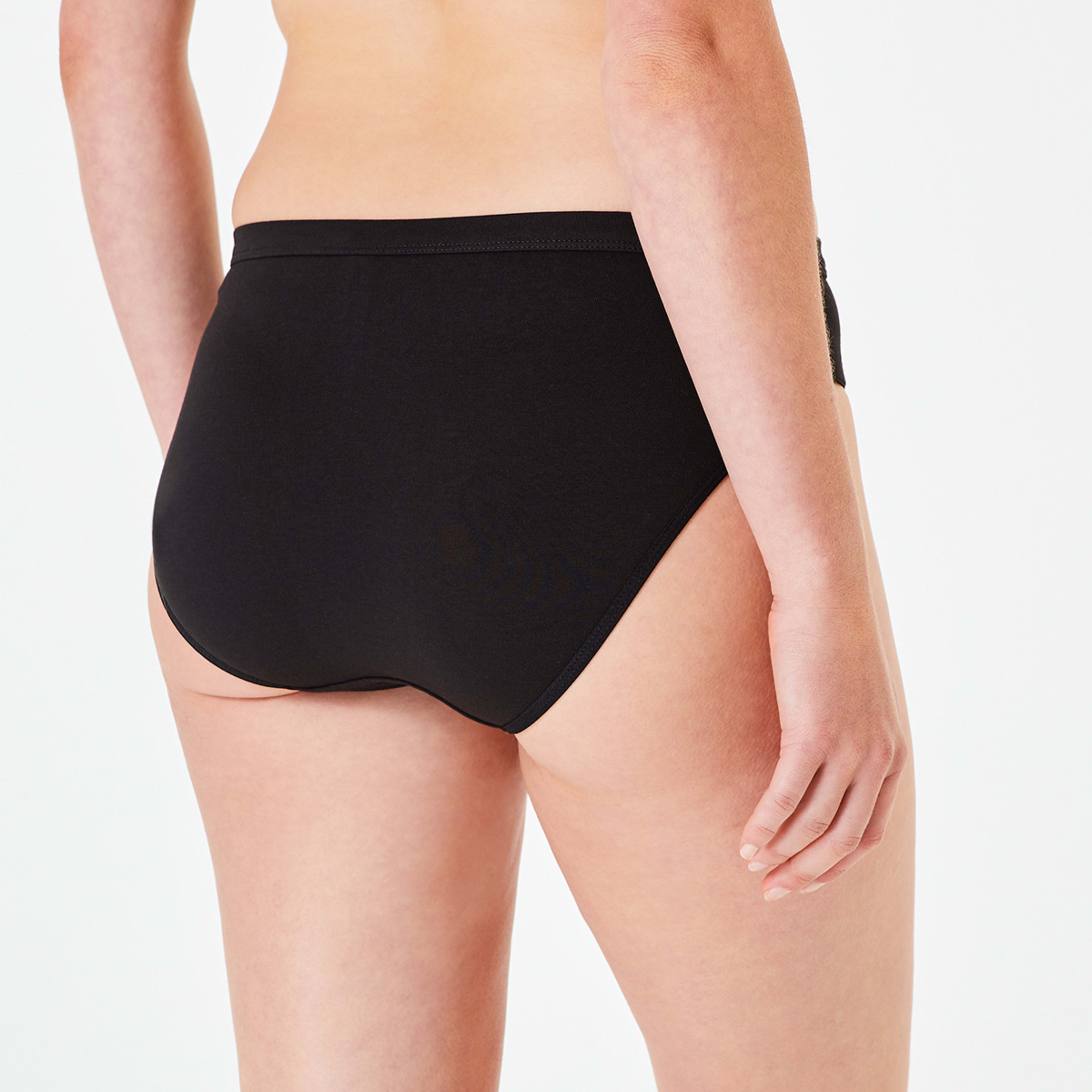 3 Comfort Top Bikini Briefs Black, 3 of 5