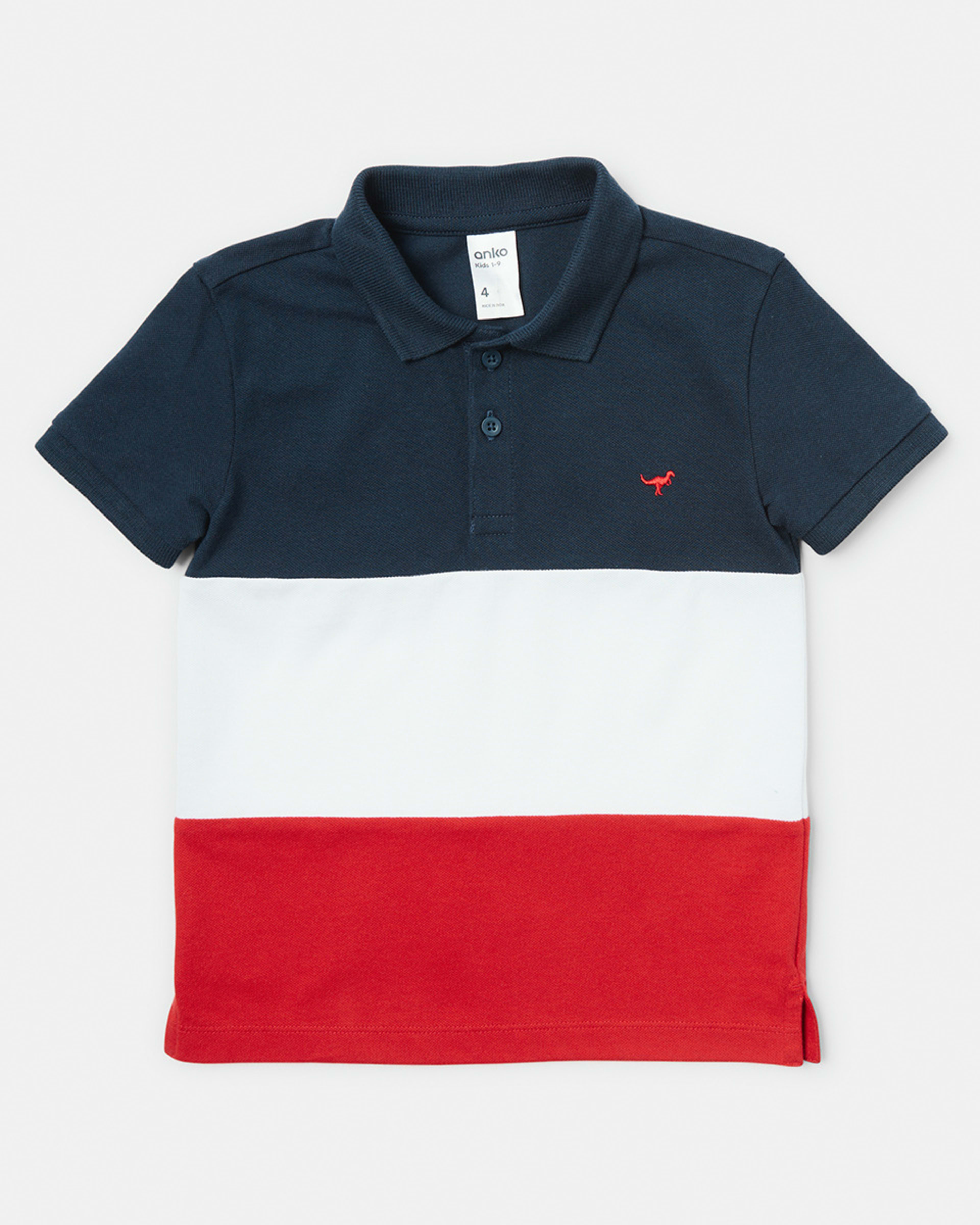 Colour Block Polo Tshirt Kmart