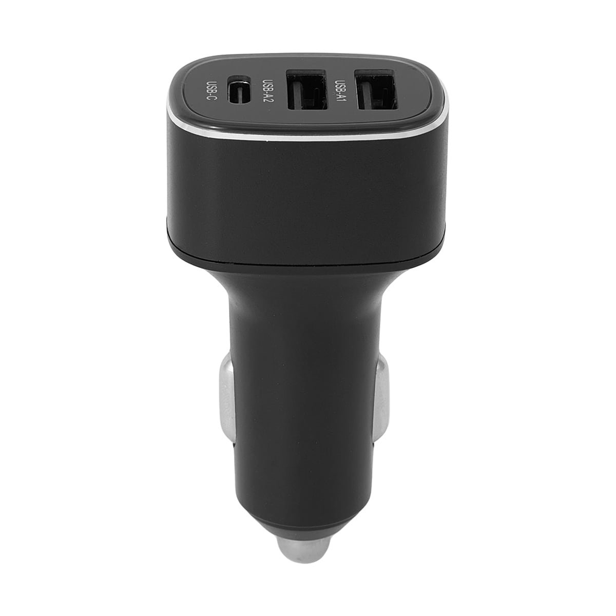 Car Charger with USB and USBC Black Kmart