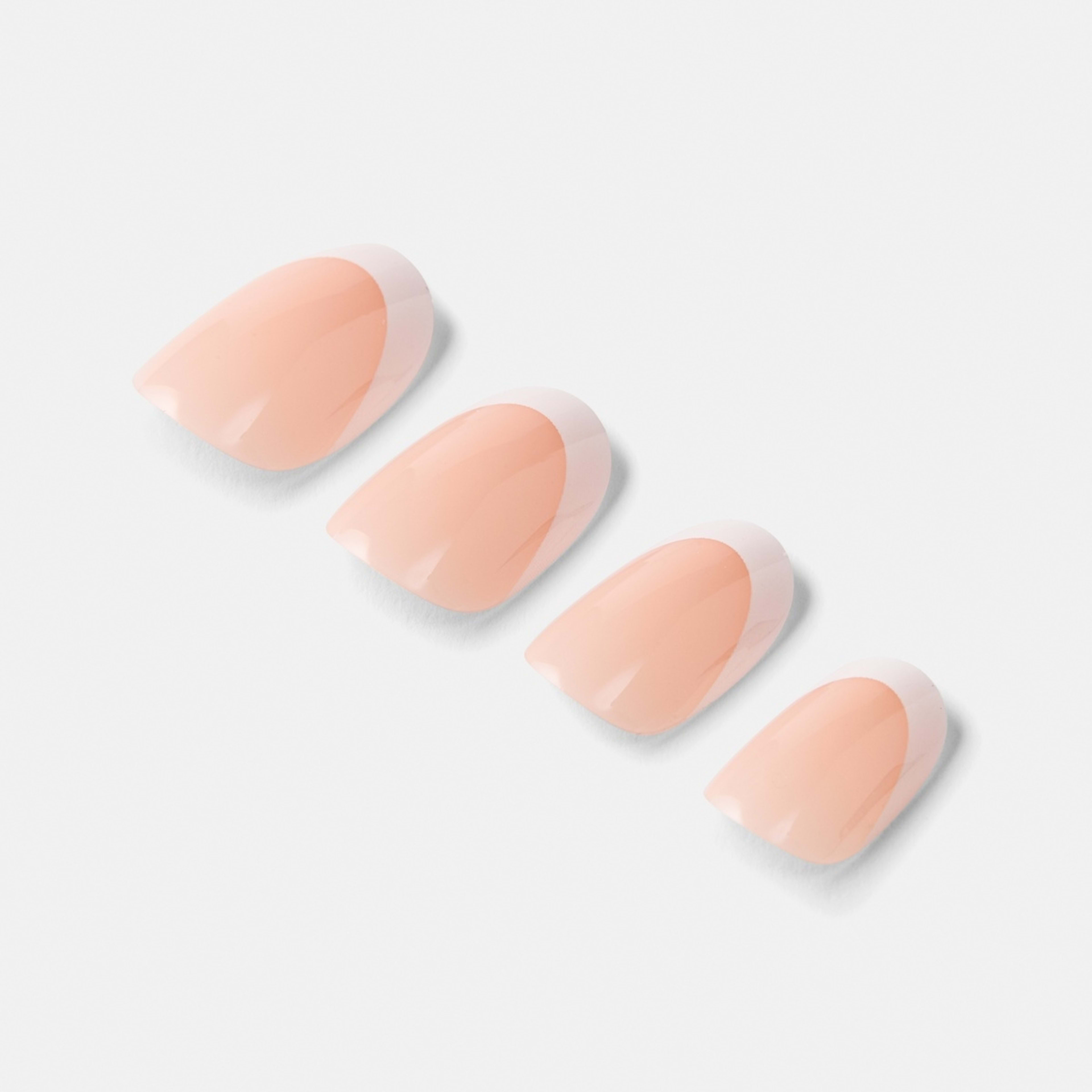 5 OXX Cosmetics 24 Pack Artificial Nails with Adhesive - Oval Shape, French Tip, 5 of 5