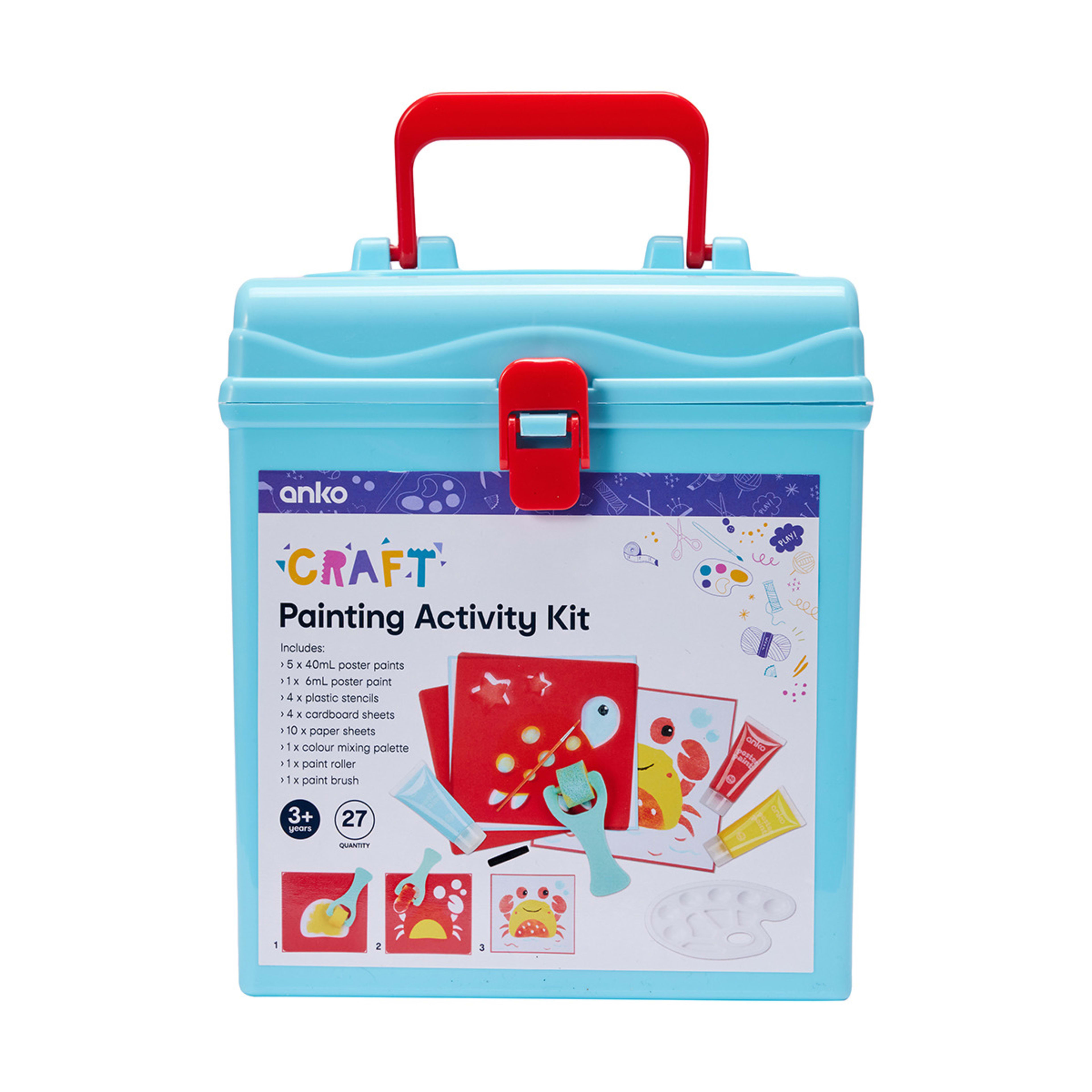 27 Piece Painting Activity Kit Kmart NZ