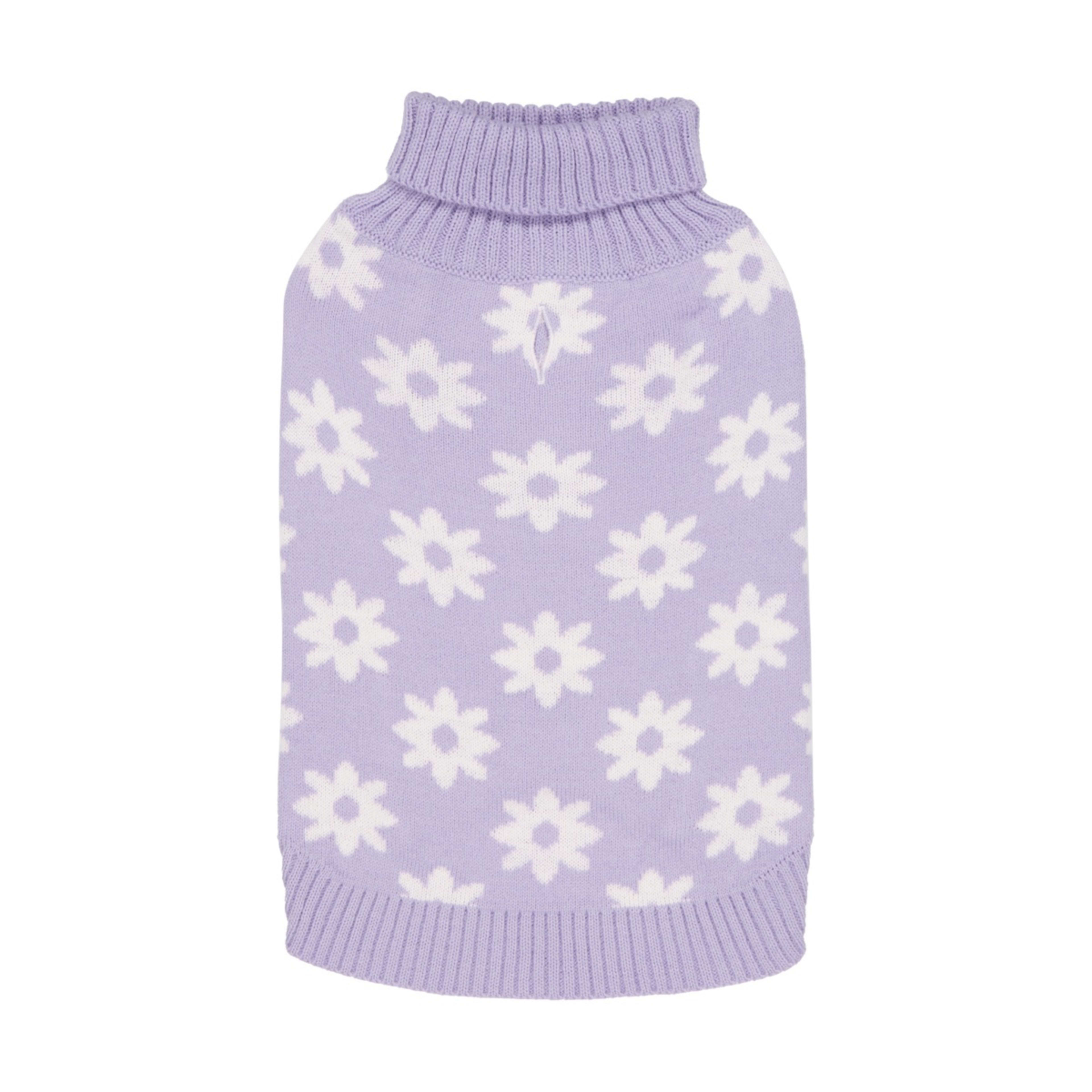5 Pet Daisy Knit Jumper - Medium, Purple, 5 of 10