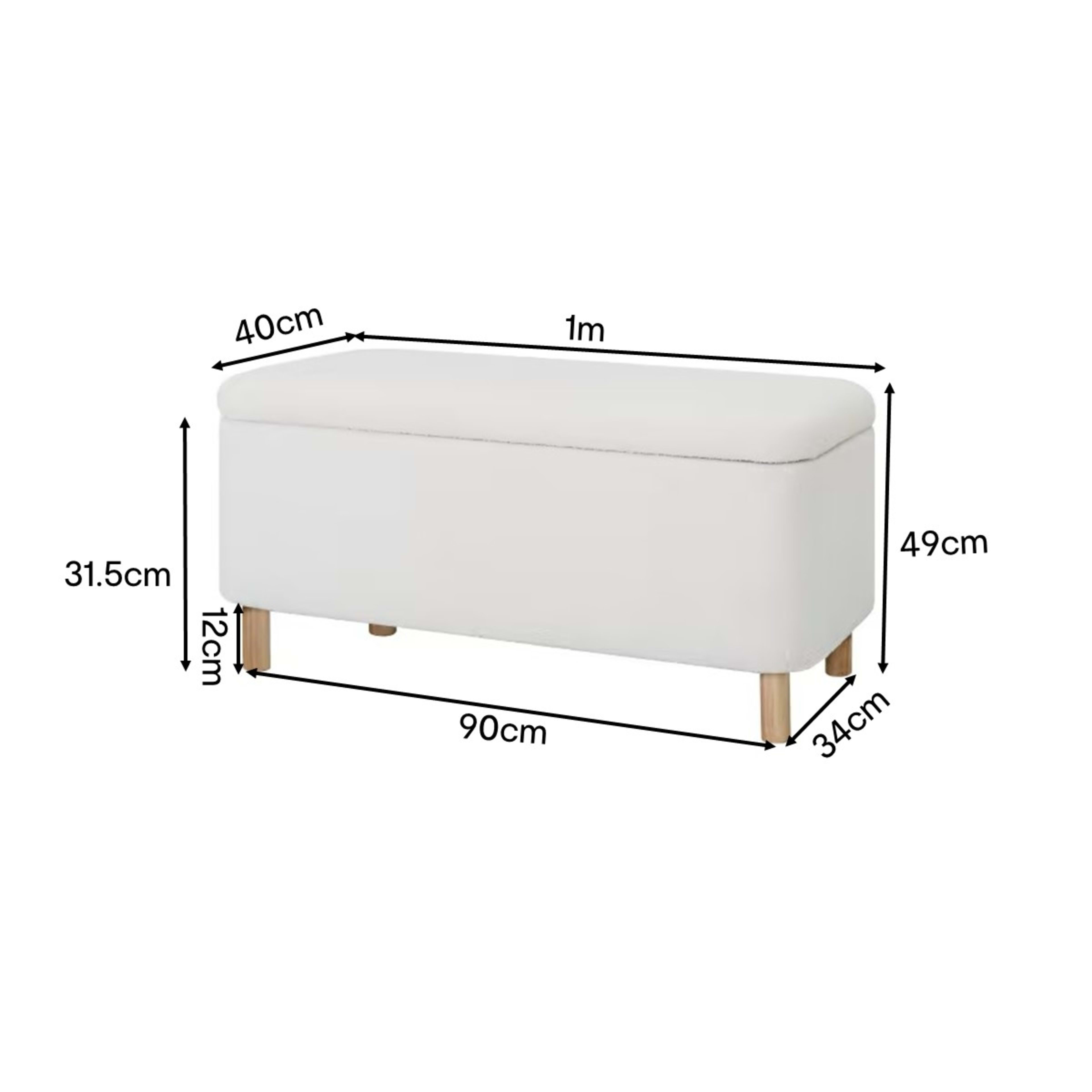 Boucle Storage Bench Kmart