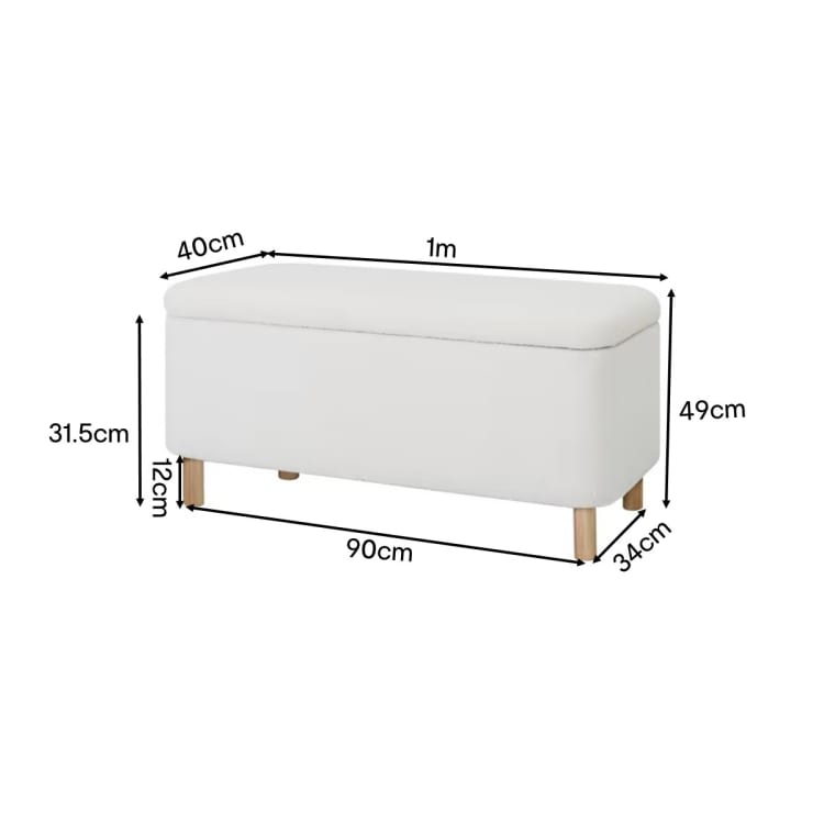 Boucle Storage Bench Kmart