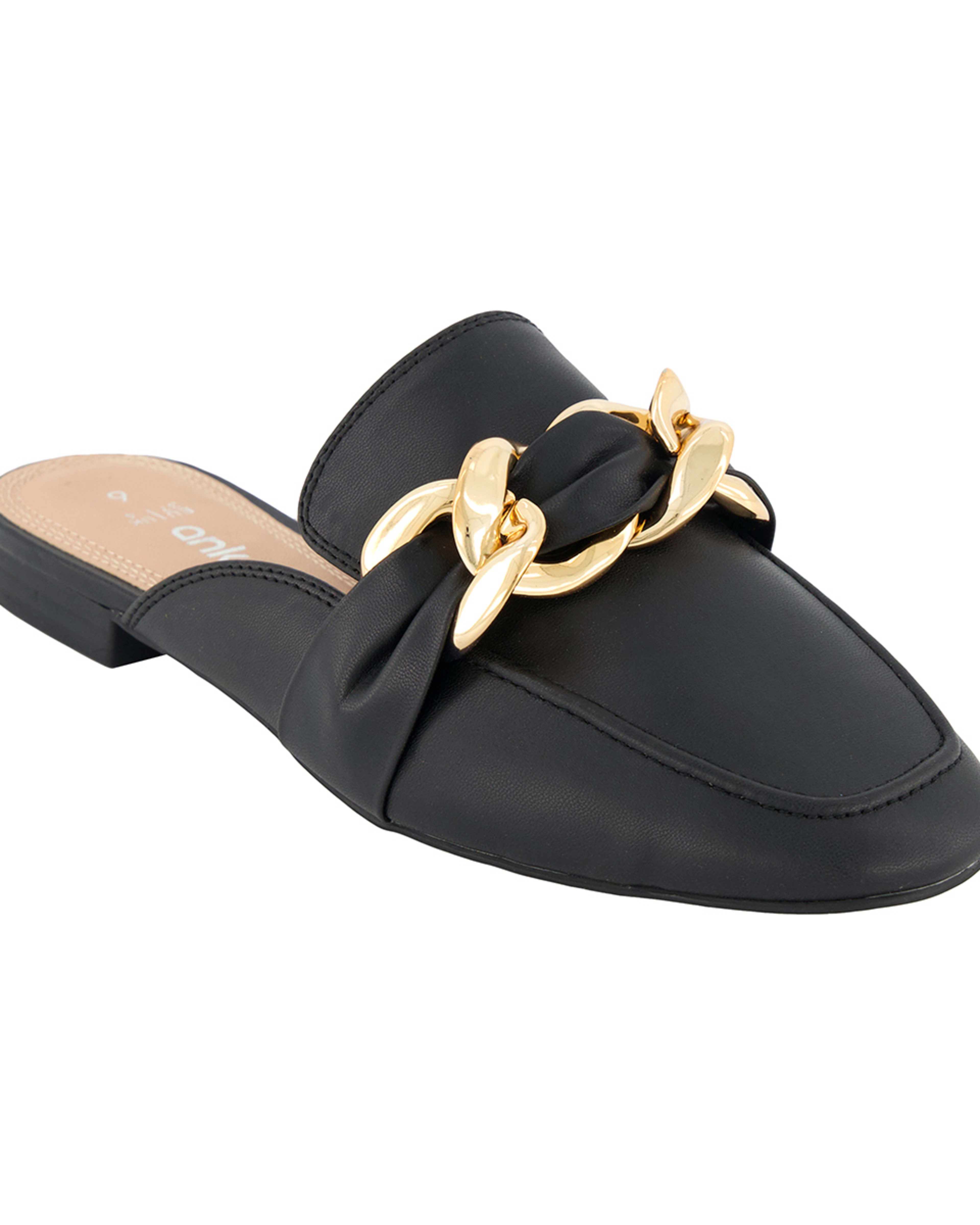 Almond Chain Detail Mules Kmart