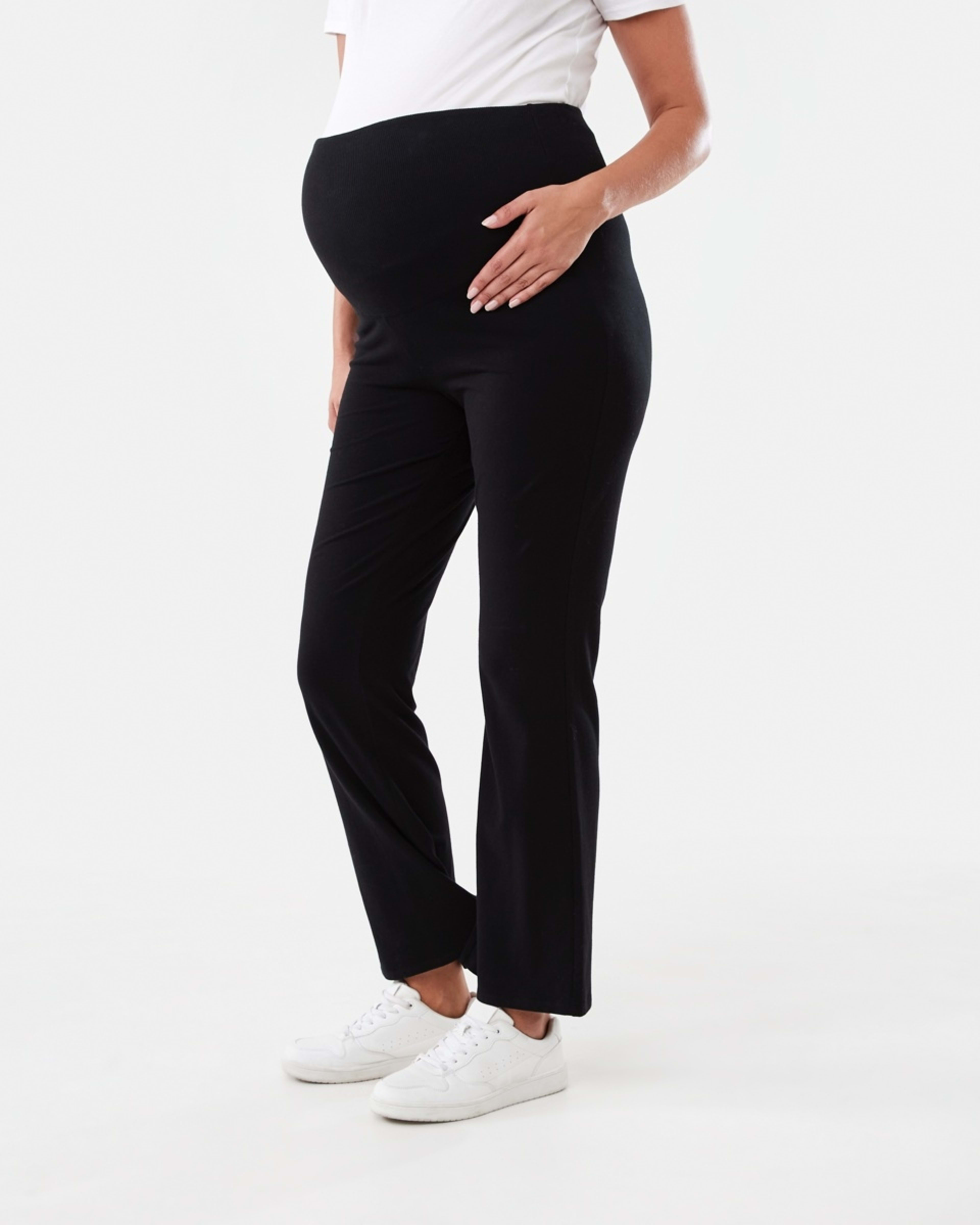 2 Maternity Flare Leggings Black, 2 of 4
