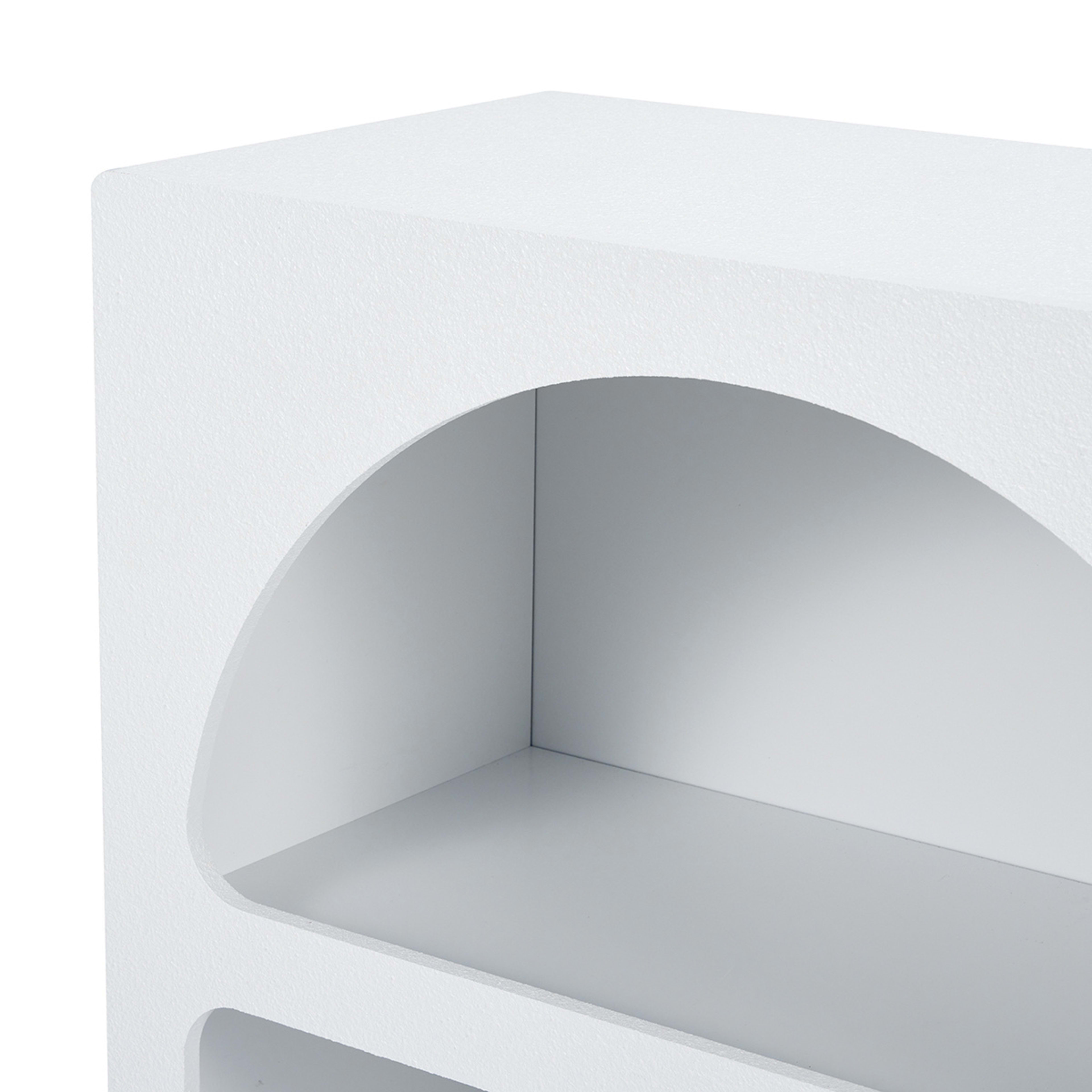 Textured Arched Bookcase White Kmart