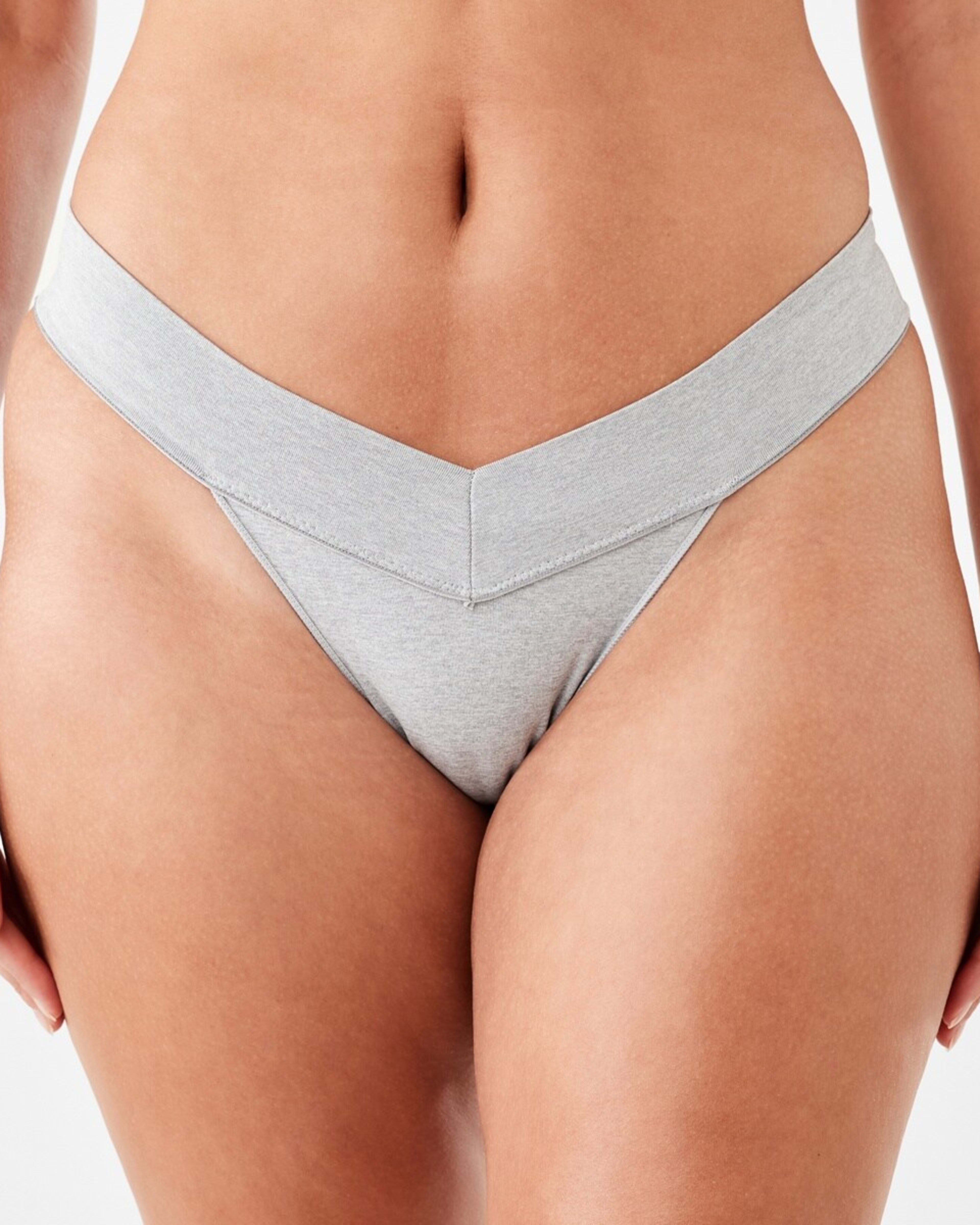 3 3 Pack V-Front Seamfree G-string Briefs GREY MARLE PACK, 3 of 5