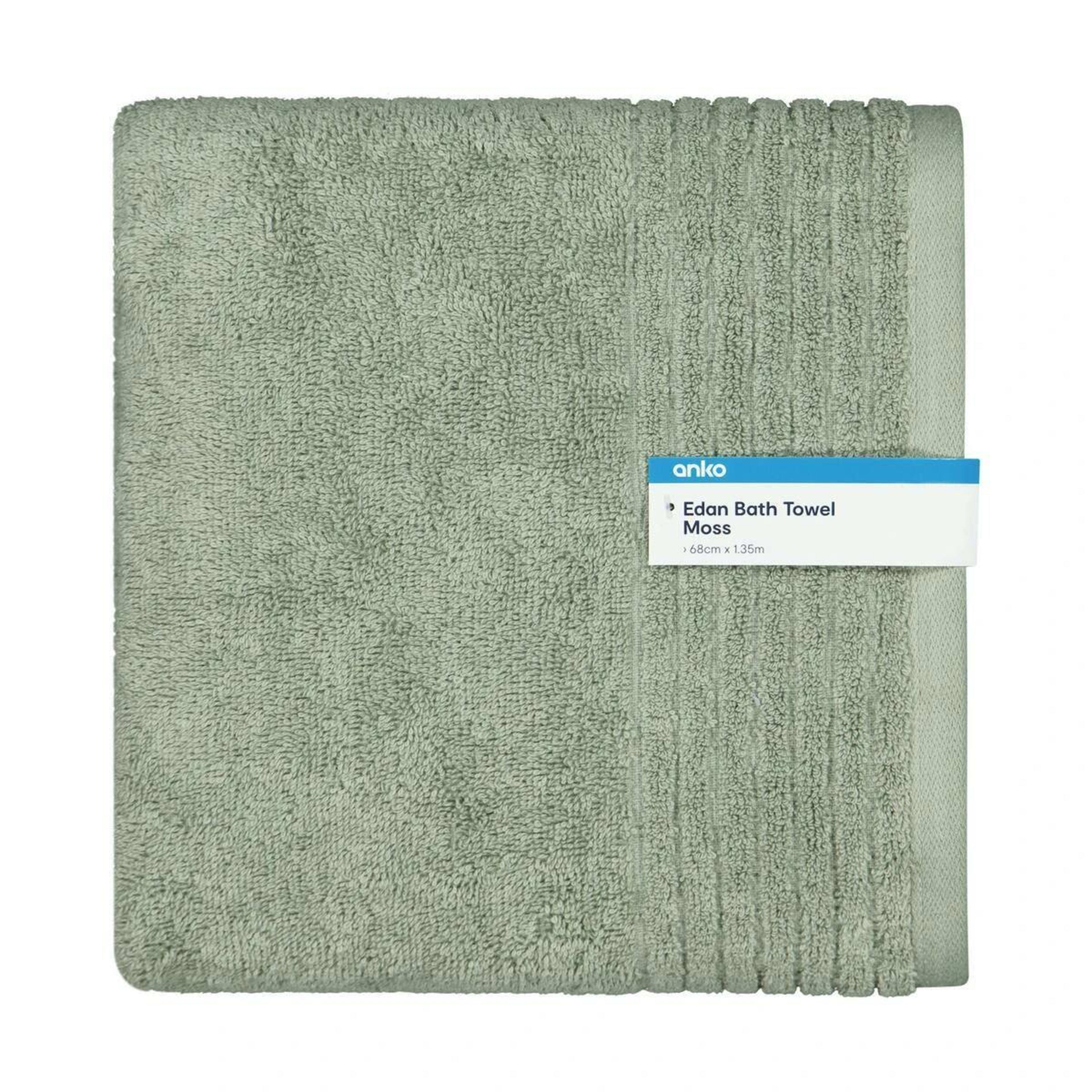 5 Edan Cotton Bath Towel - Moss, 5 of 6