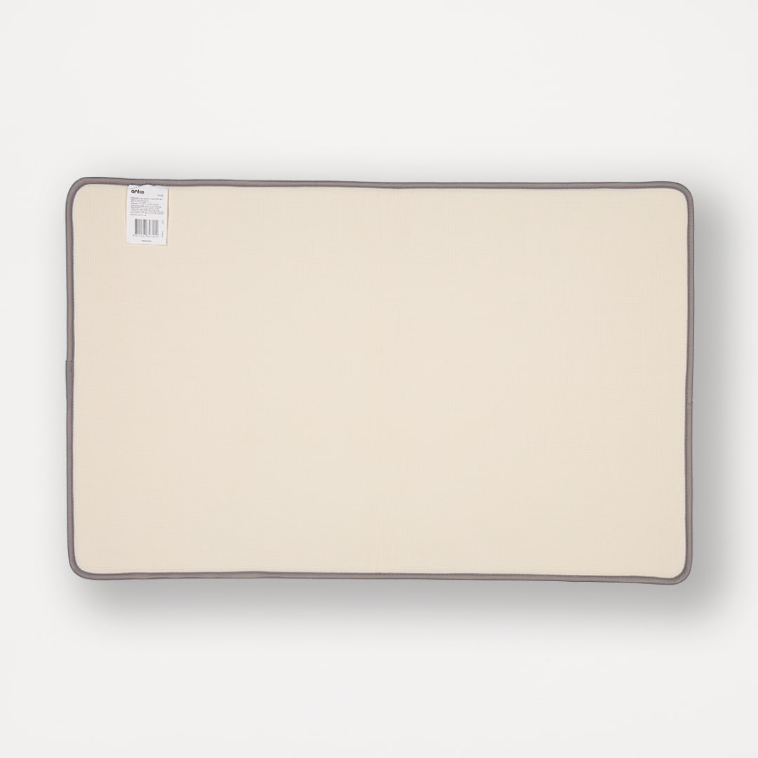 Embossed Leaf Memory Foam Bath Mat Silver Kmart