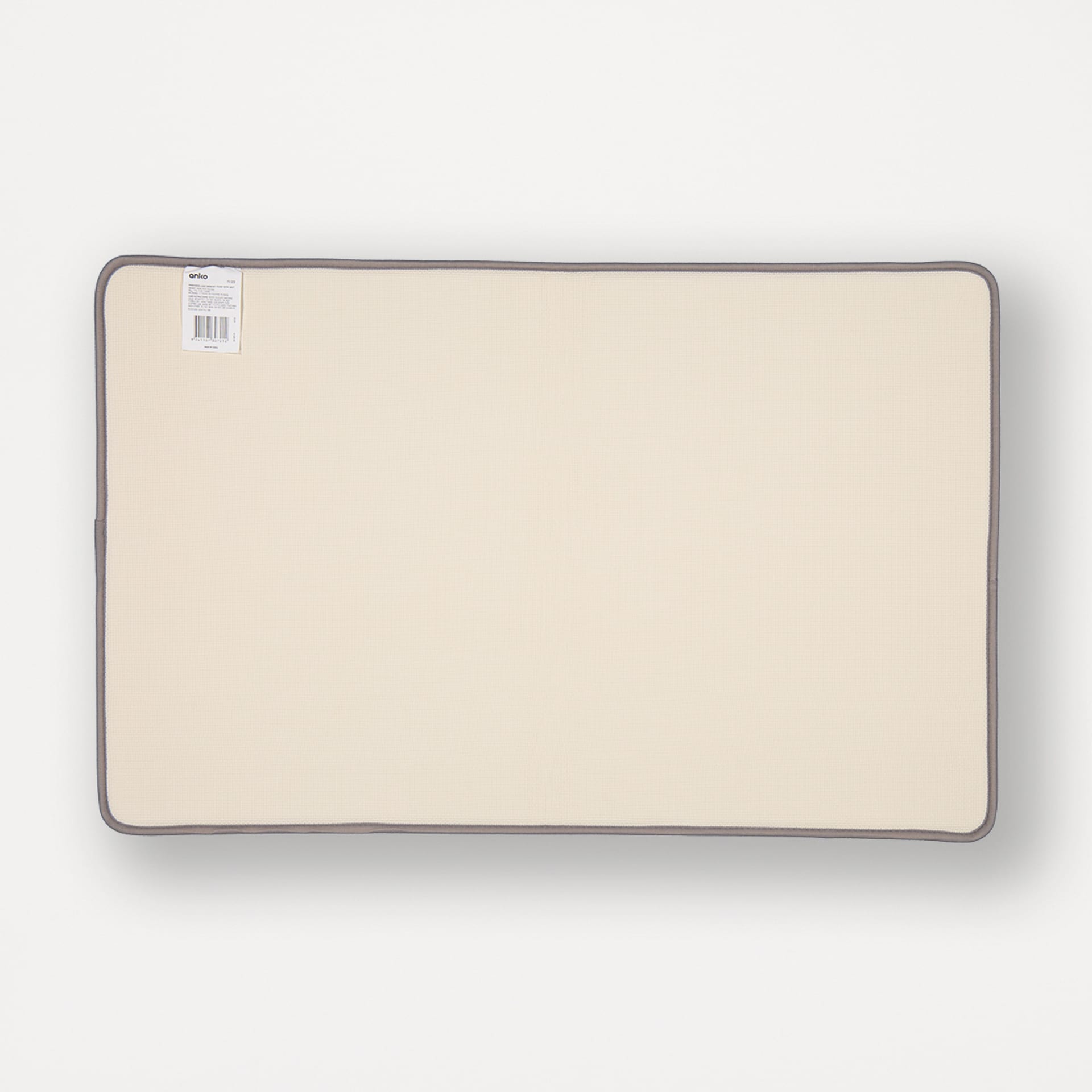 Embossed Leaf Memory Foam Bath Mat Silver Kmart