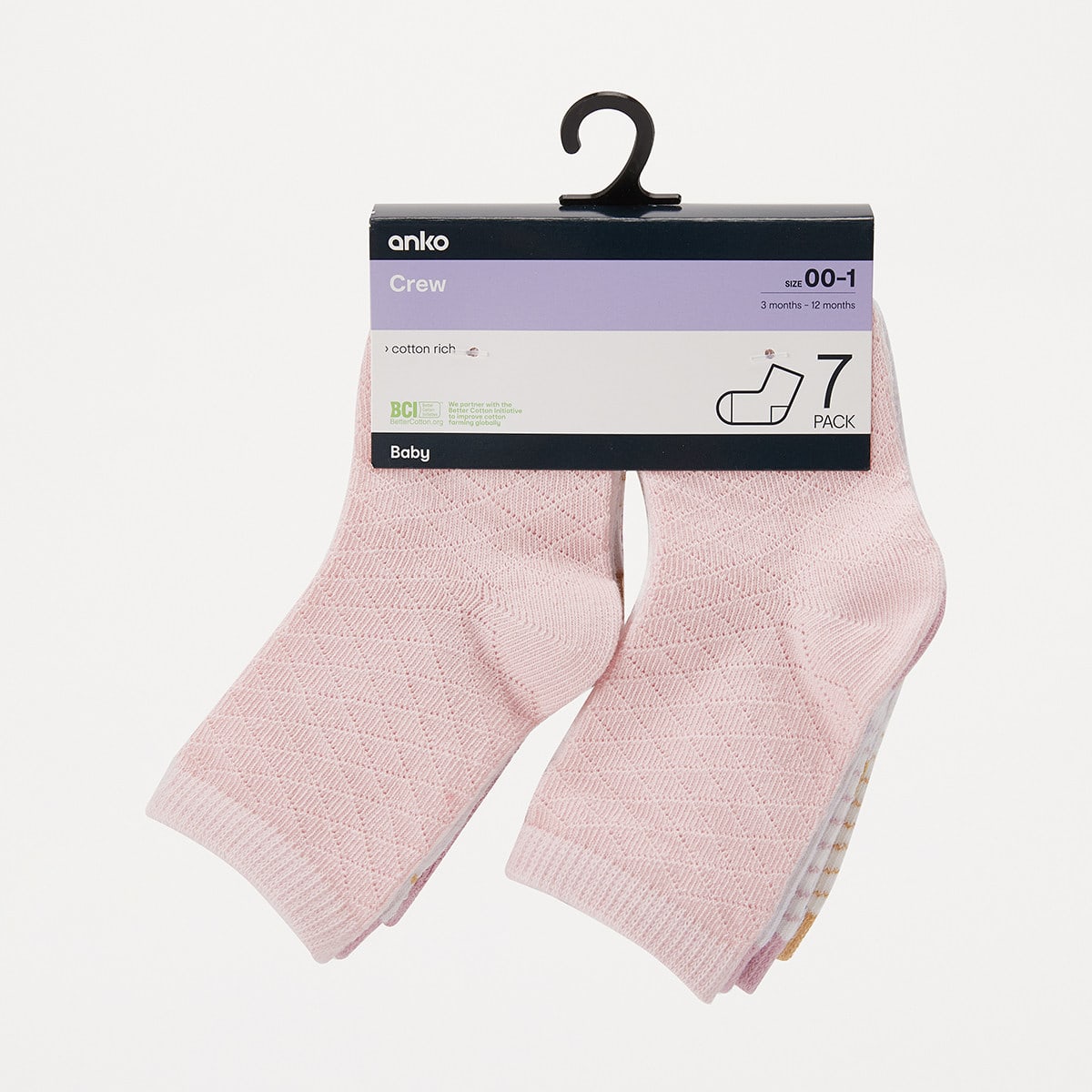 7 Pack Crew Socks Kmart