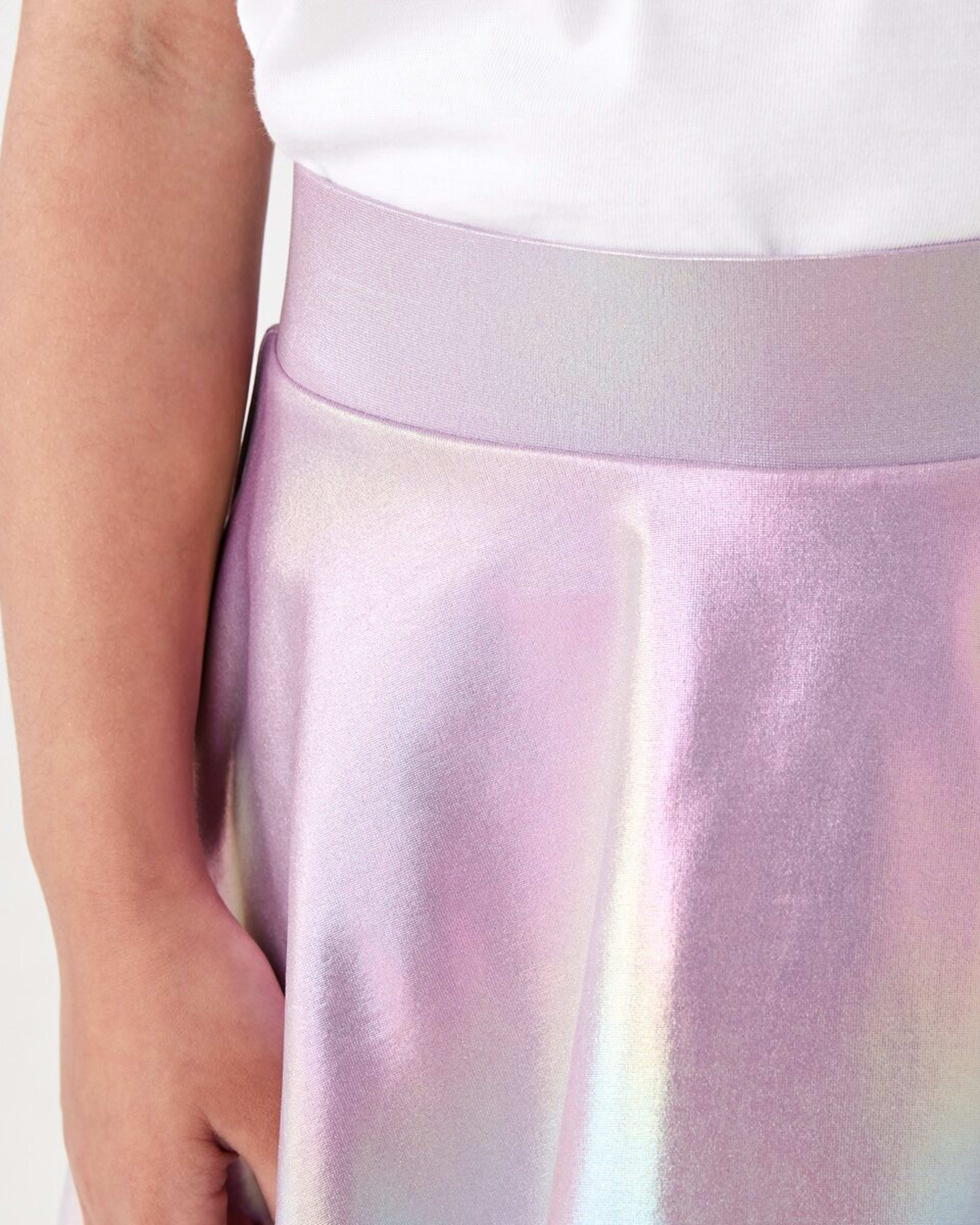 3 Metallic Skort PASTEL LILAC RAINBOW METALLIC, 3 of 6