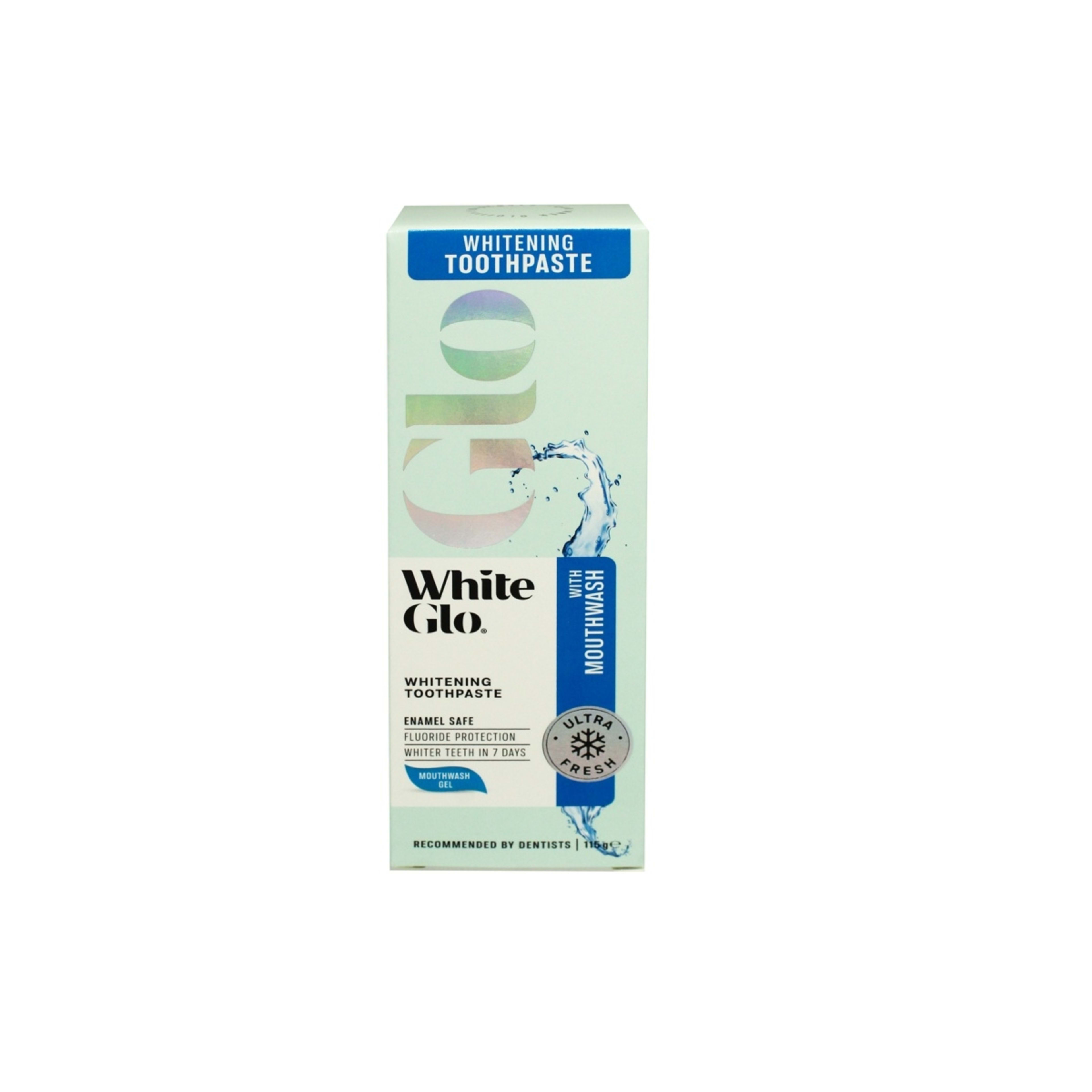 1 White Glo Ultra Fresh Whitening Toothpaste with Mouthwash 115g - Mouthwash Gel, 1 of 2
