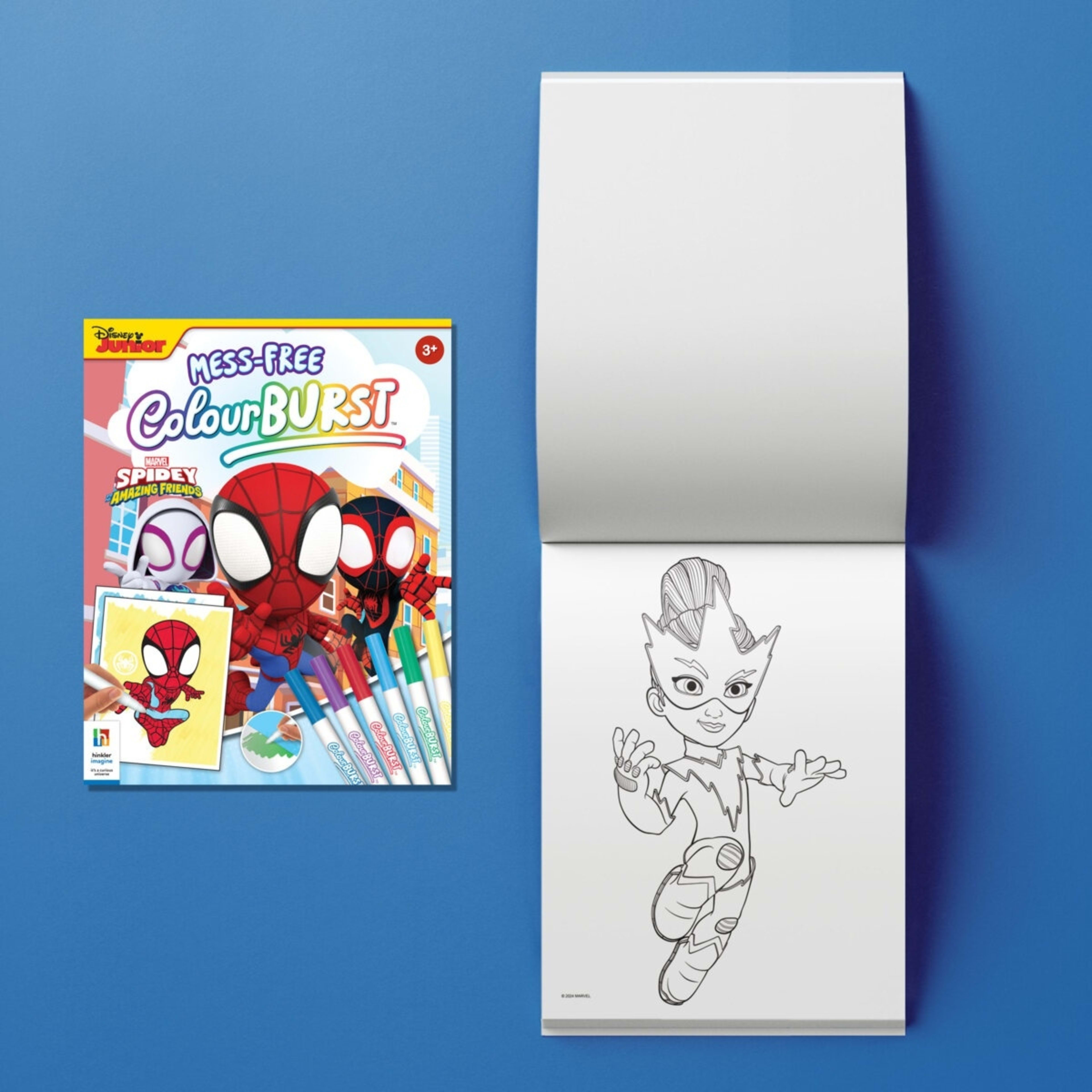 4 INKredibles Disney Junior Marvel Spidey and his Amazing Friends Mess-Free ColourBurst Activity Kit - Book, 4 of 6