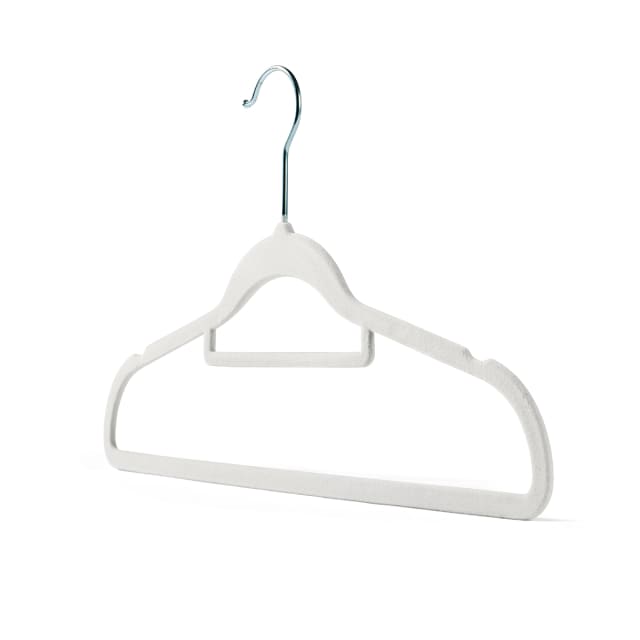 30 Pack Flocked Hangers White Kmart