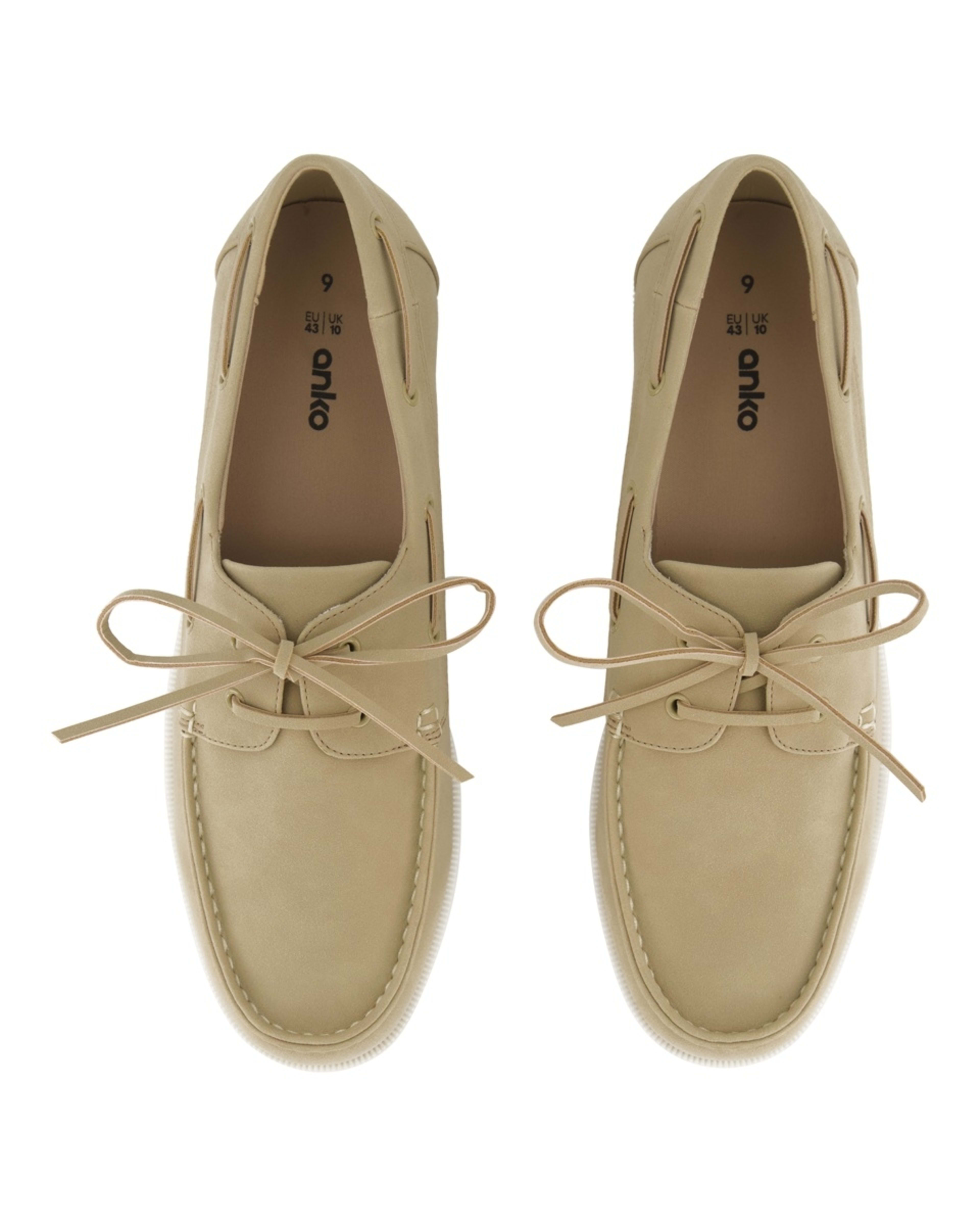 3 Casual Boat Shoes Beige, 3 of 5
