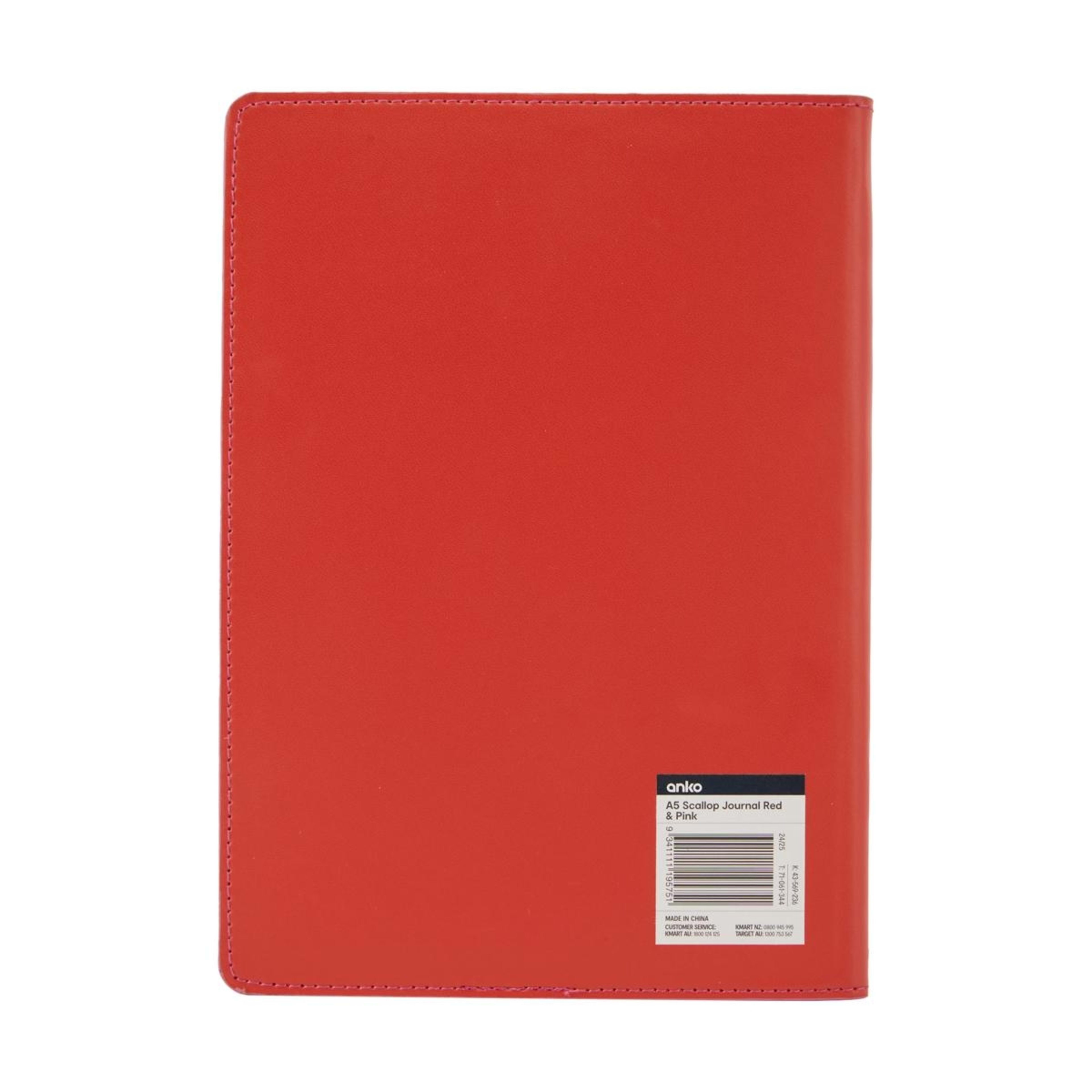 4 A5 Scallop Journal - Red and Pink, 4 of 4