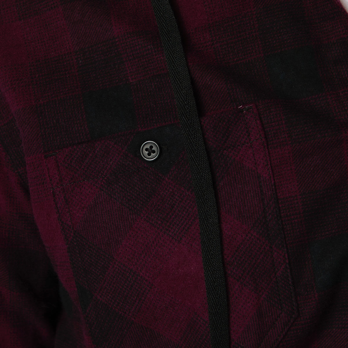 Long Sleeve Hooded Flannel Shirt Kmart