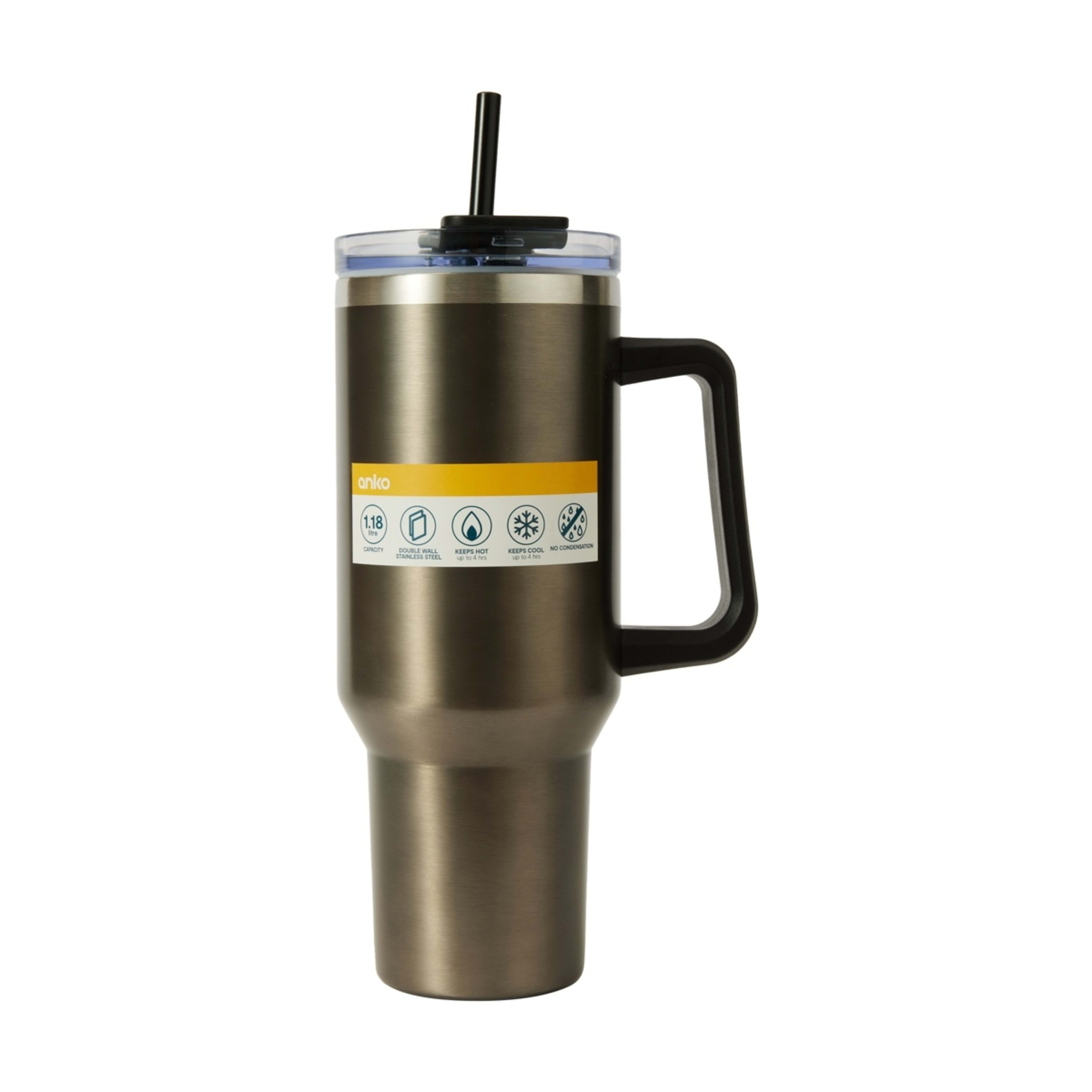 7 1.18L Gunmetal Jumbo Tumbler with Handle, 7 of 7