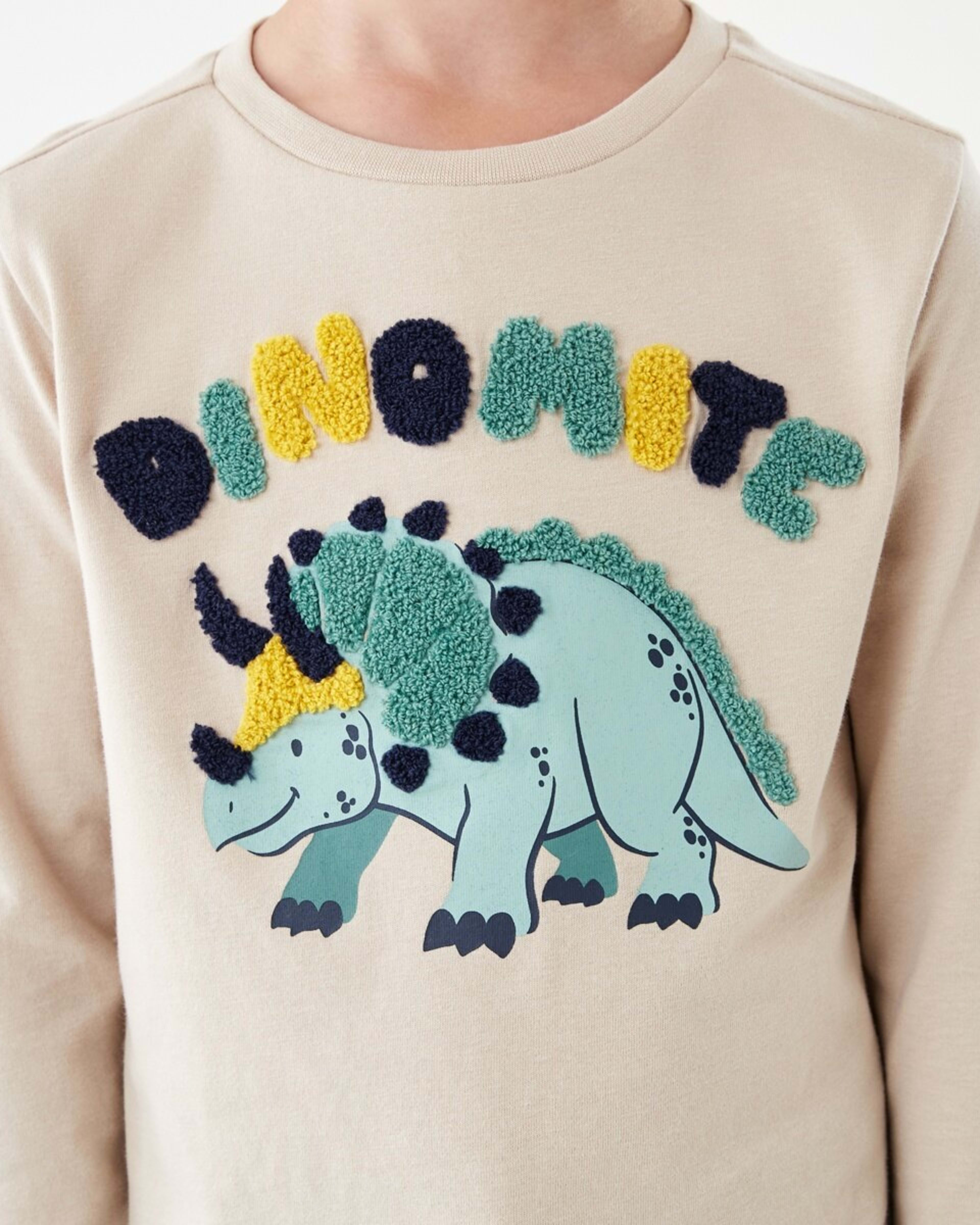 4 Long Sleeve Boucle T-shirt Bge Dino, 4 of 8