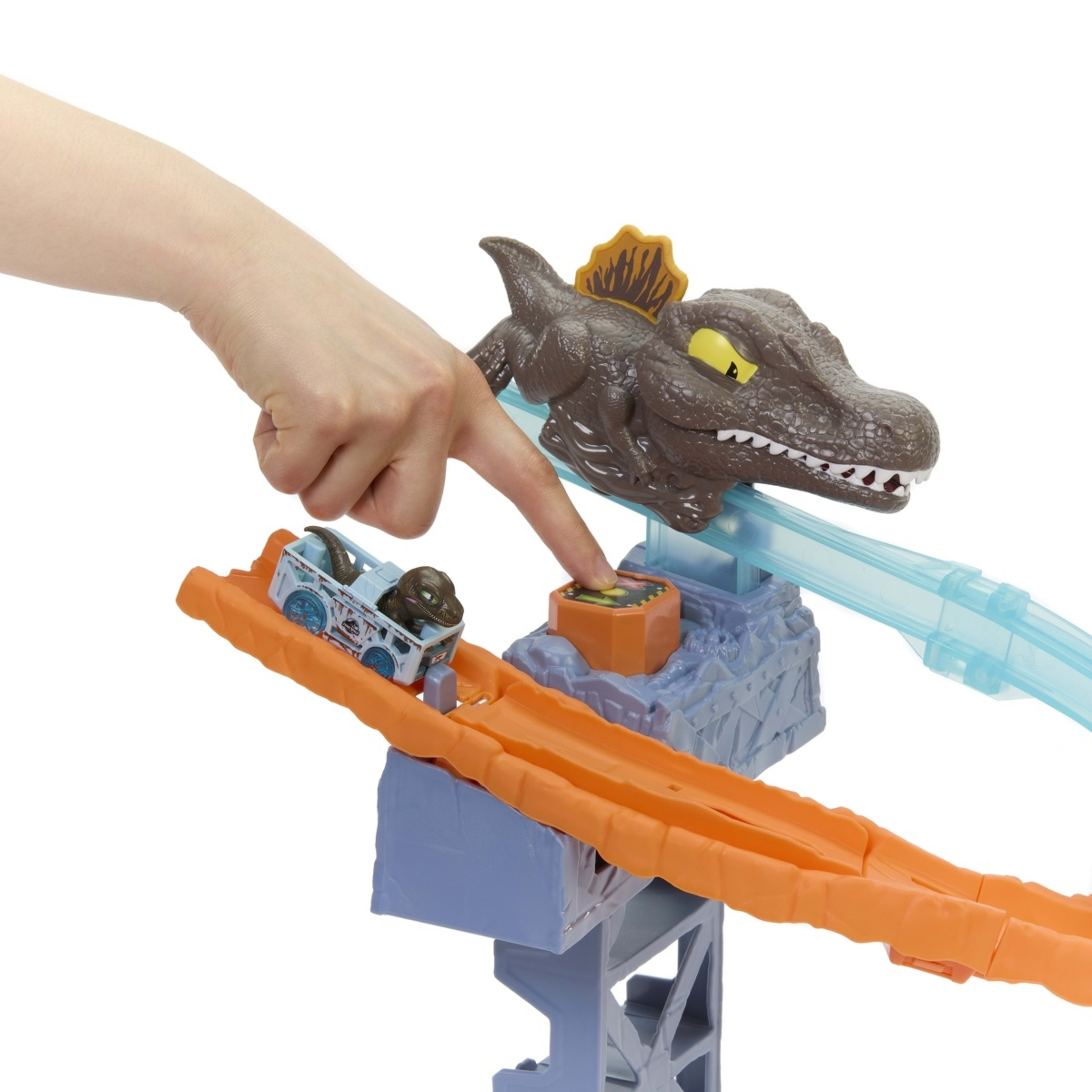 3 Hot Wheels RacerVerse Jurassic World Crash & Splash Track Set, 3 of 6