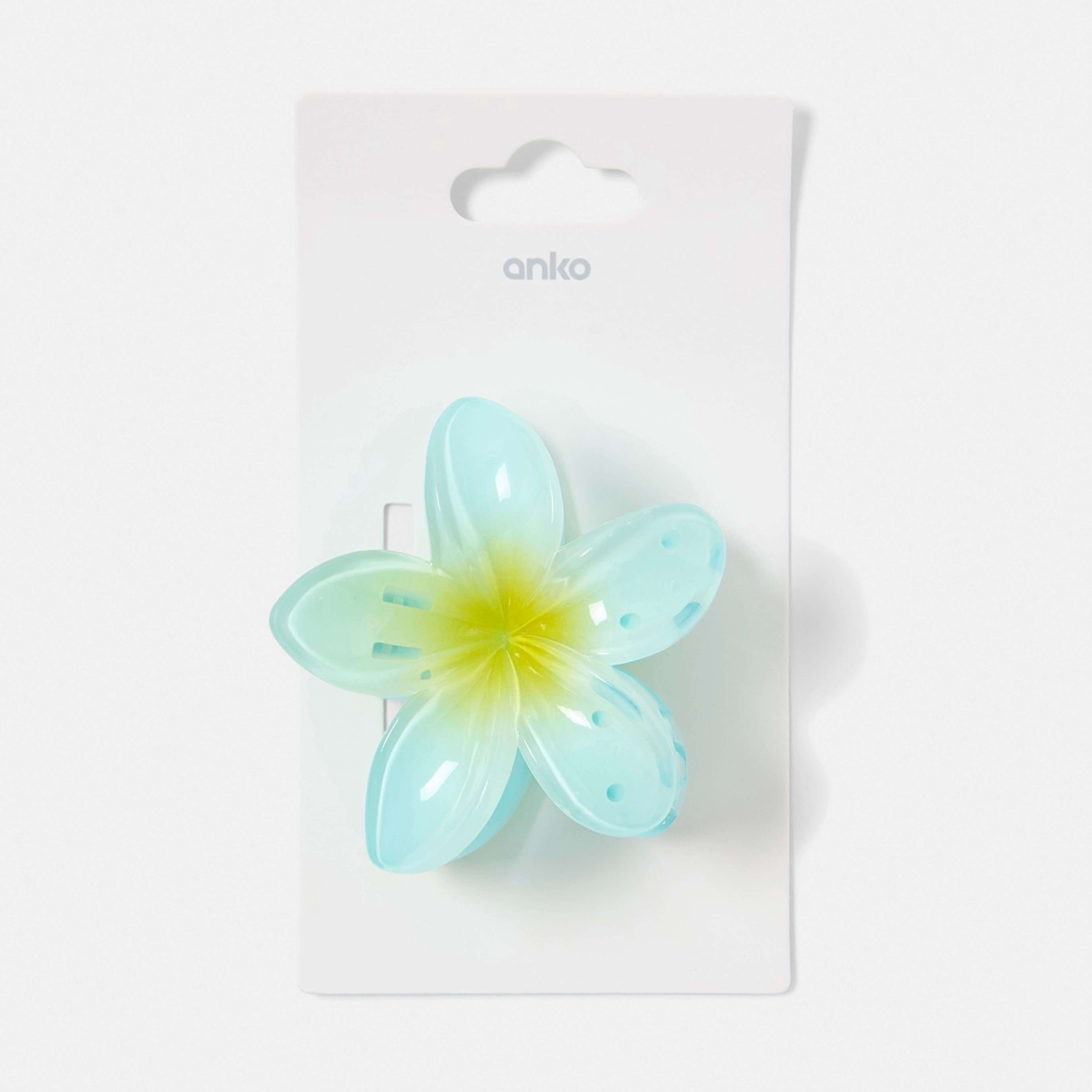 4 Blue Frangipani Claw Hair Clip, 4 of 4