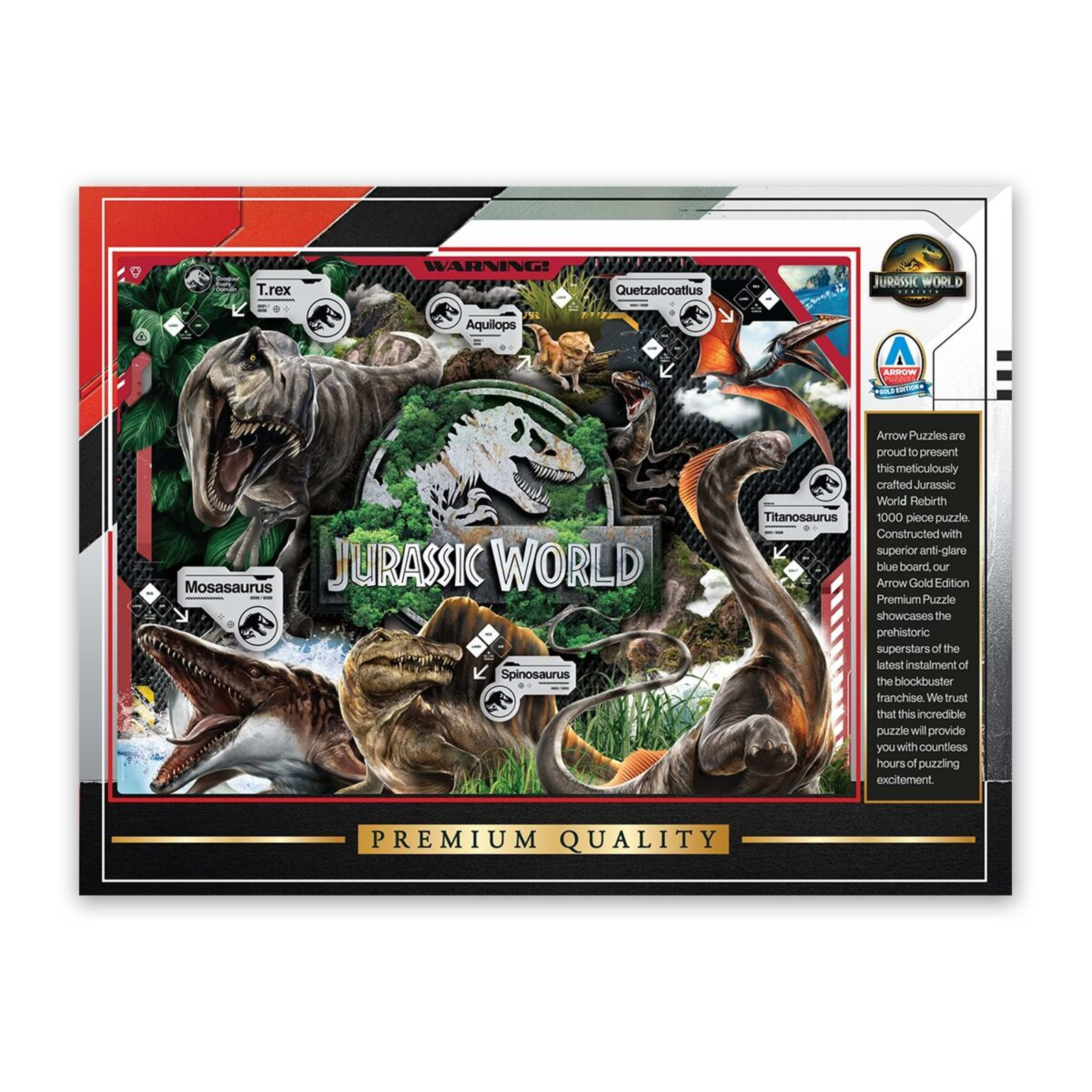3 1000 Piece Arrow Gold Edition Jurassic World Rebirth Puzzle Set, 3 of 3
