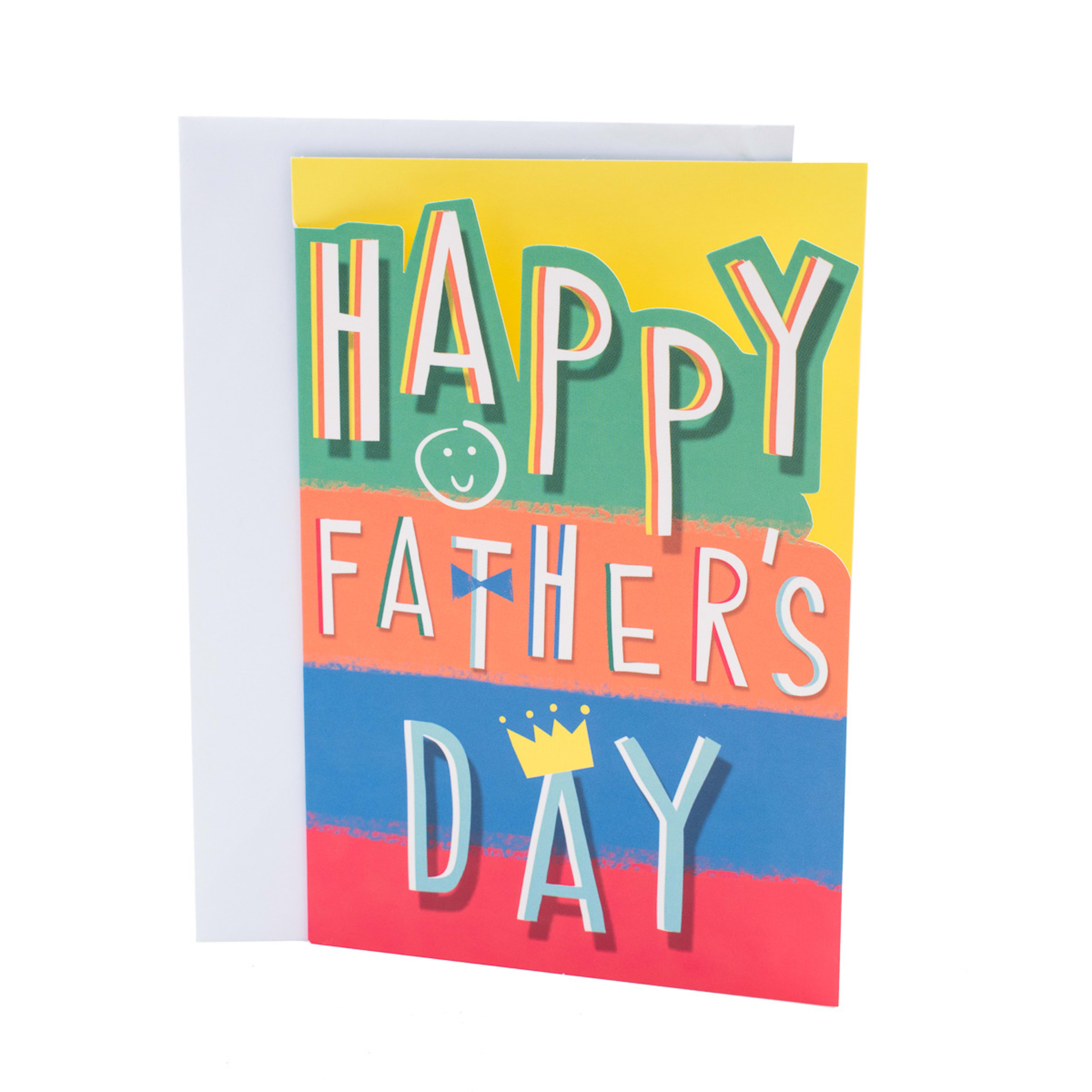 1 Hallmark Father's Day Card - Cut-Out Happy Crown