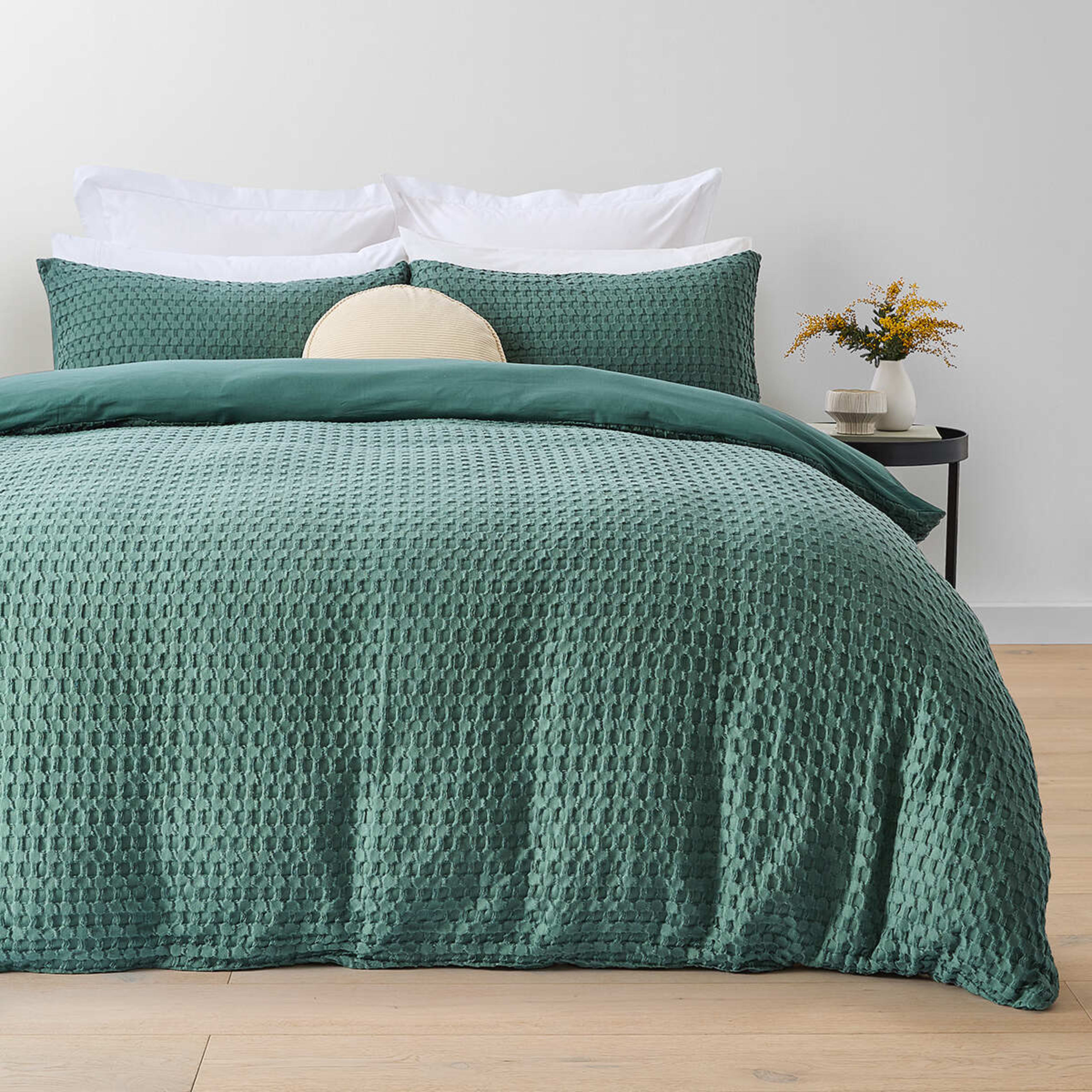 1 Harley Cotton Quilt Cover Set - Queen Bed, Cypress