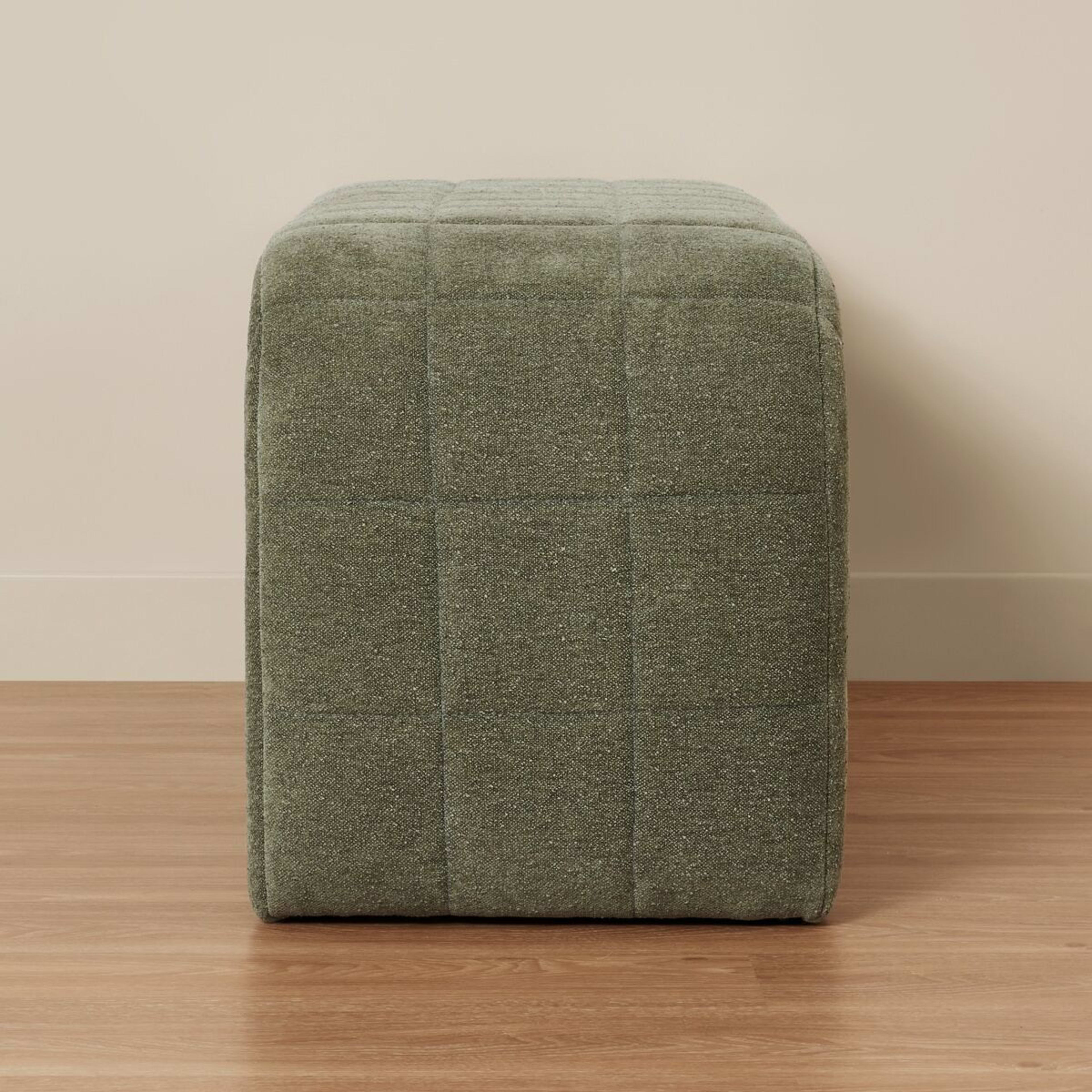 Chenille Bench - Green