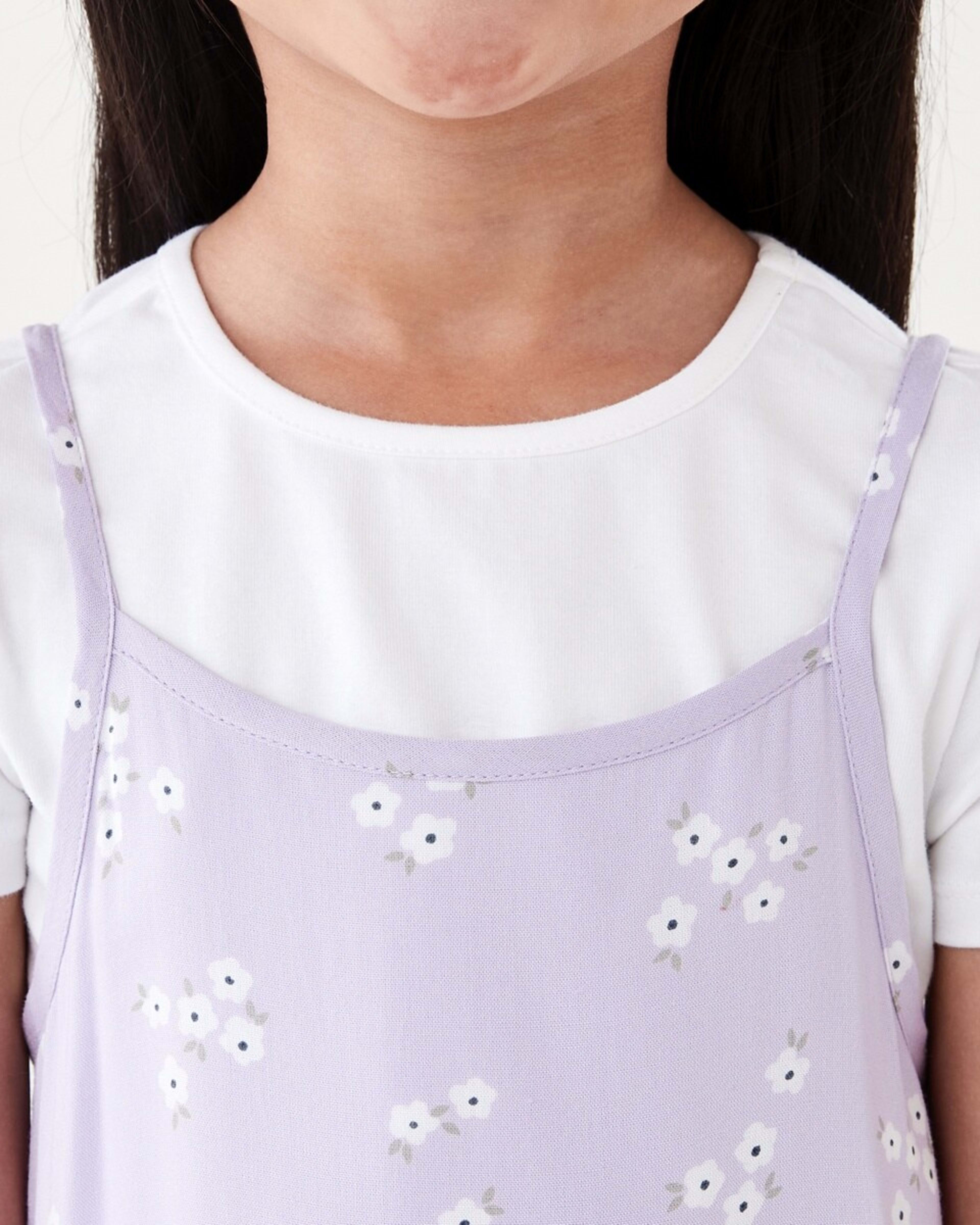 4 2 Piece T-shirt and Dress Set Pur Floral, 4 of 7