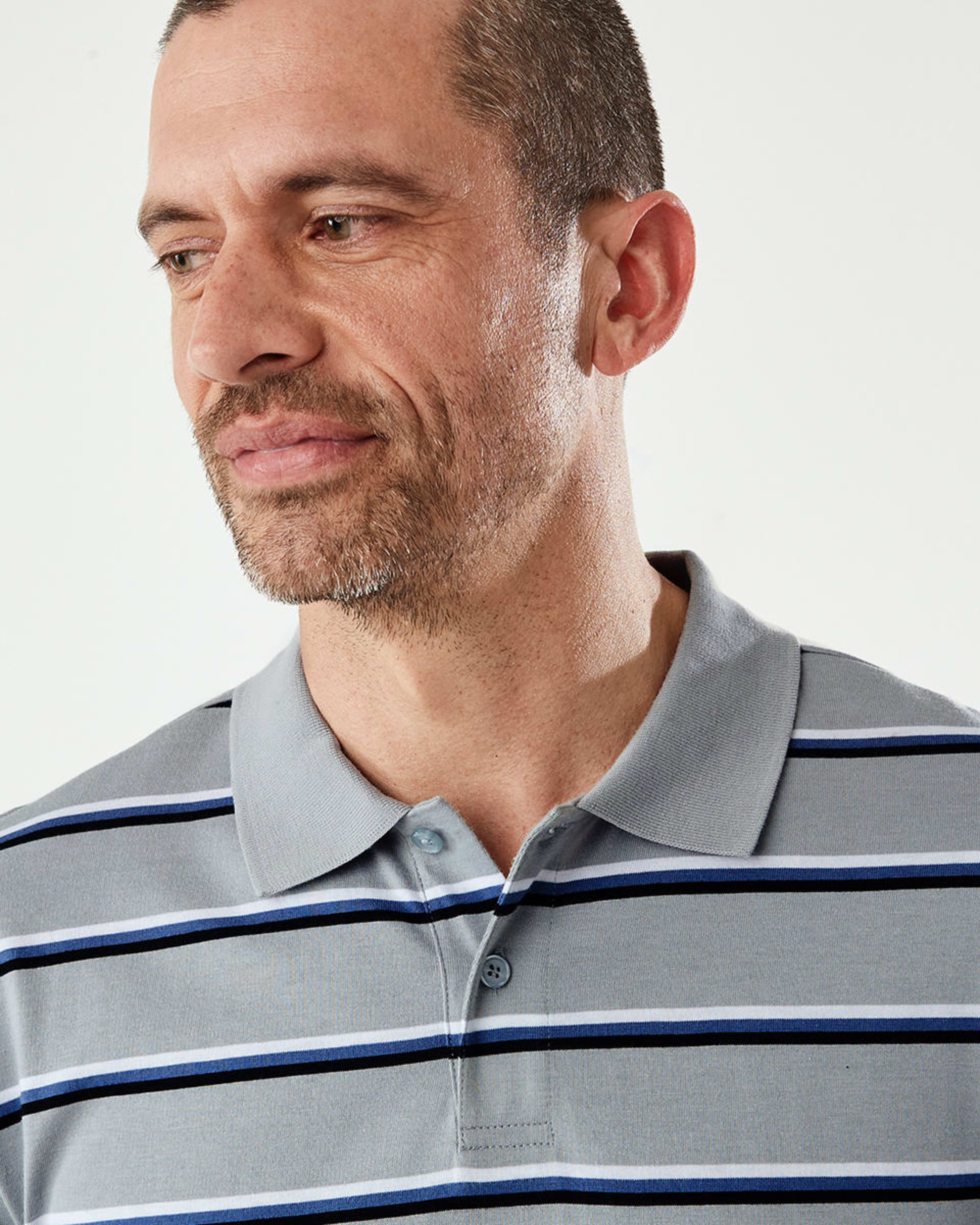 Jersey Stripe Polo Shirt Kmart