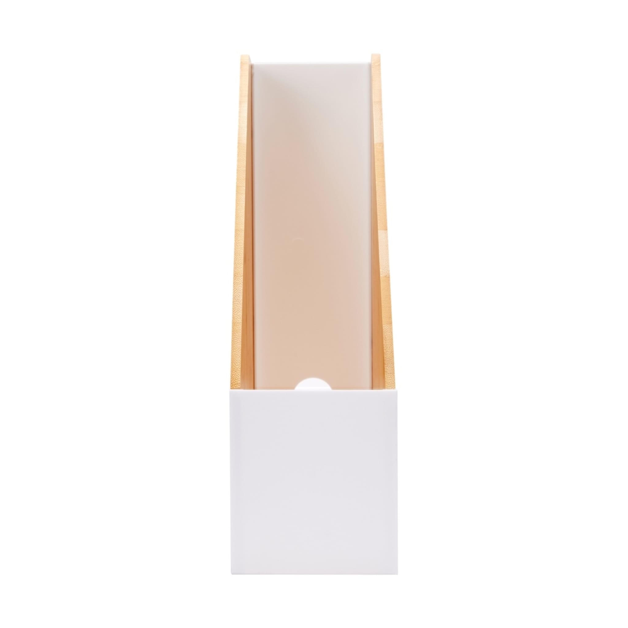Bamboo and Plastic Magazine Holder - White - Kmart
