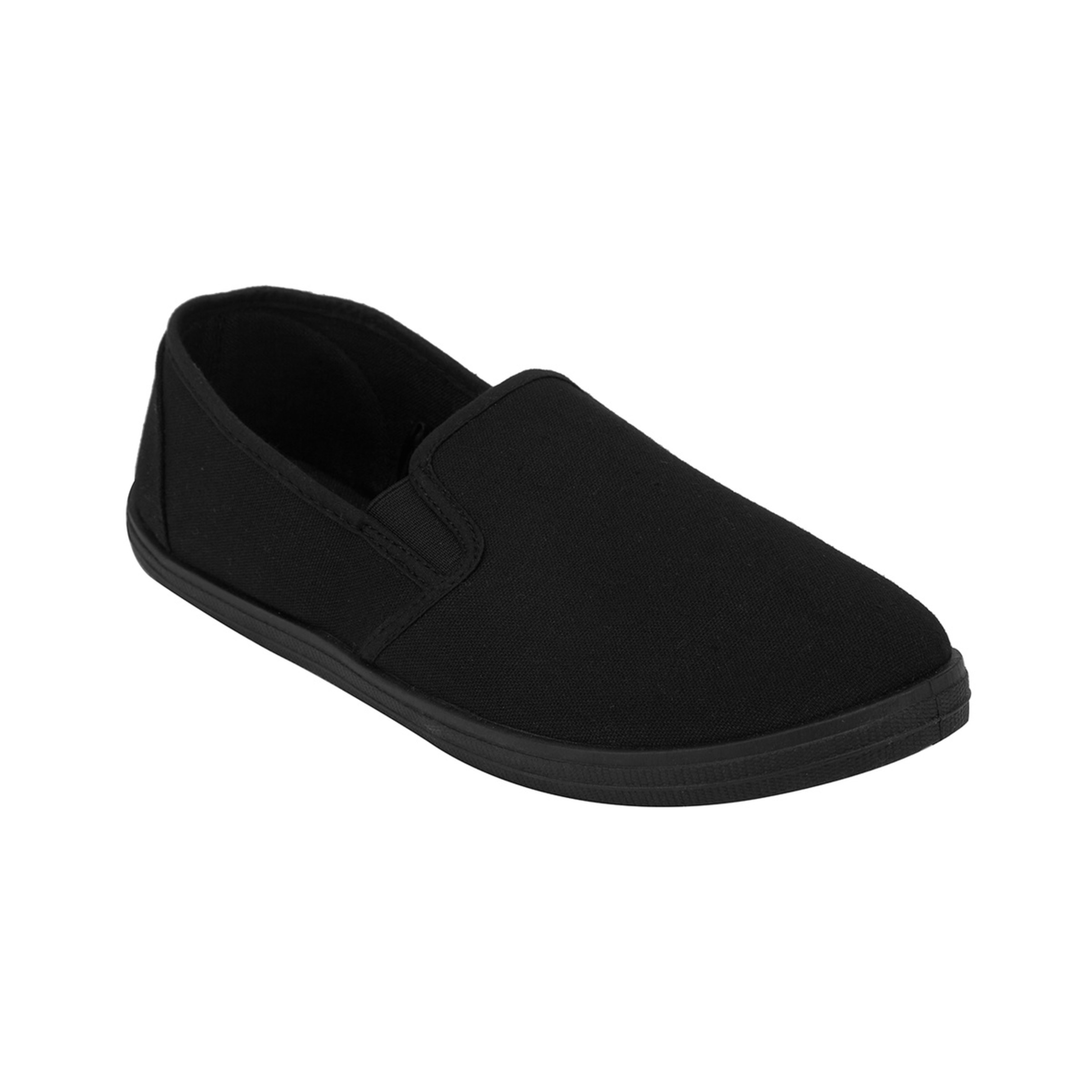 1 Everyday Canvas Slip On Shoes Black, 1 of 5