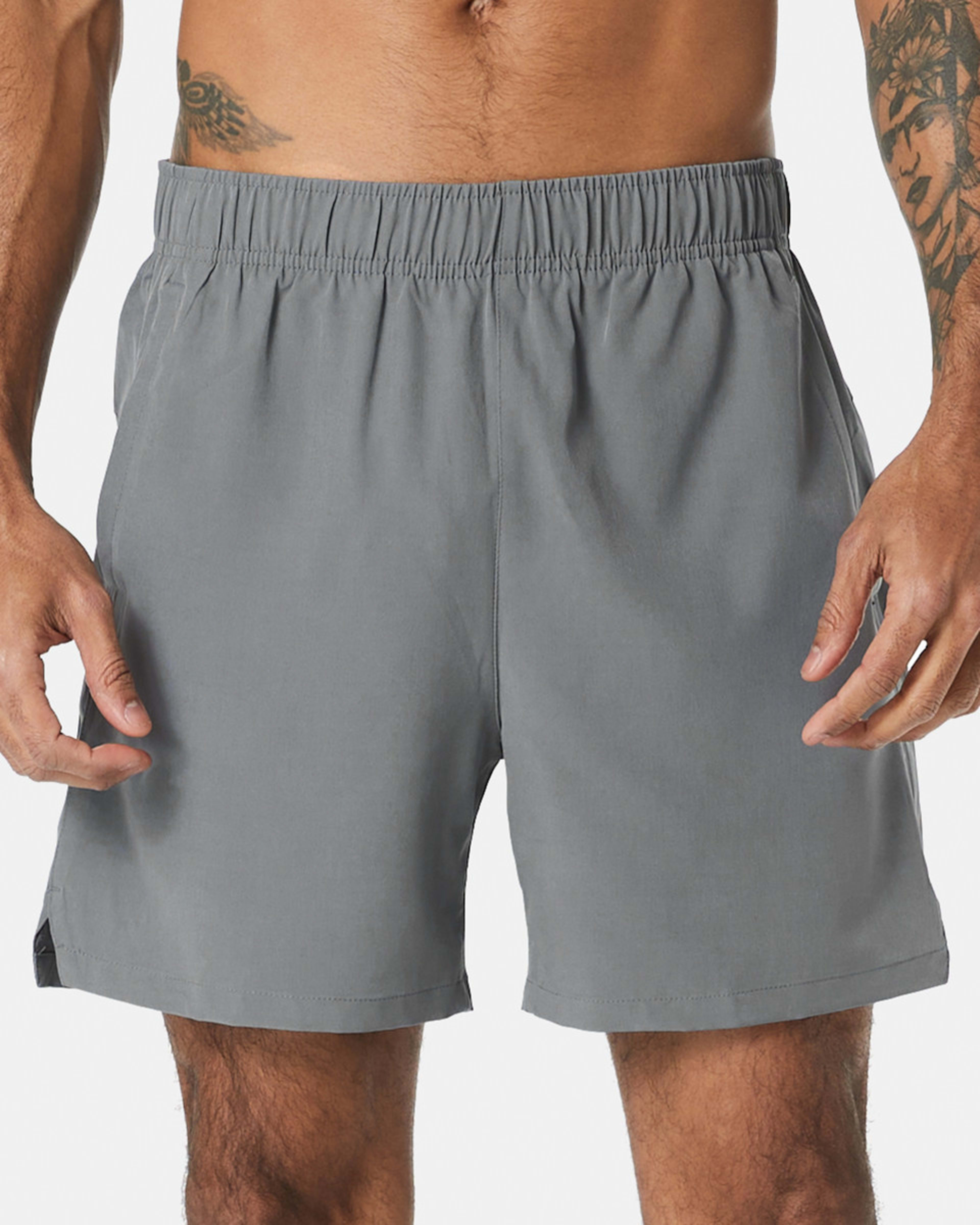 1 Active Mens Woven Stretch Shorts QUIET SHADE, 1 of 6