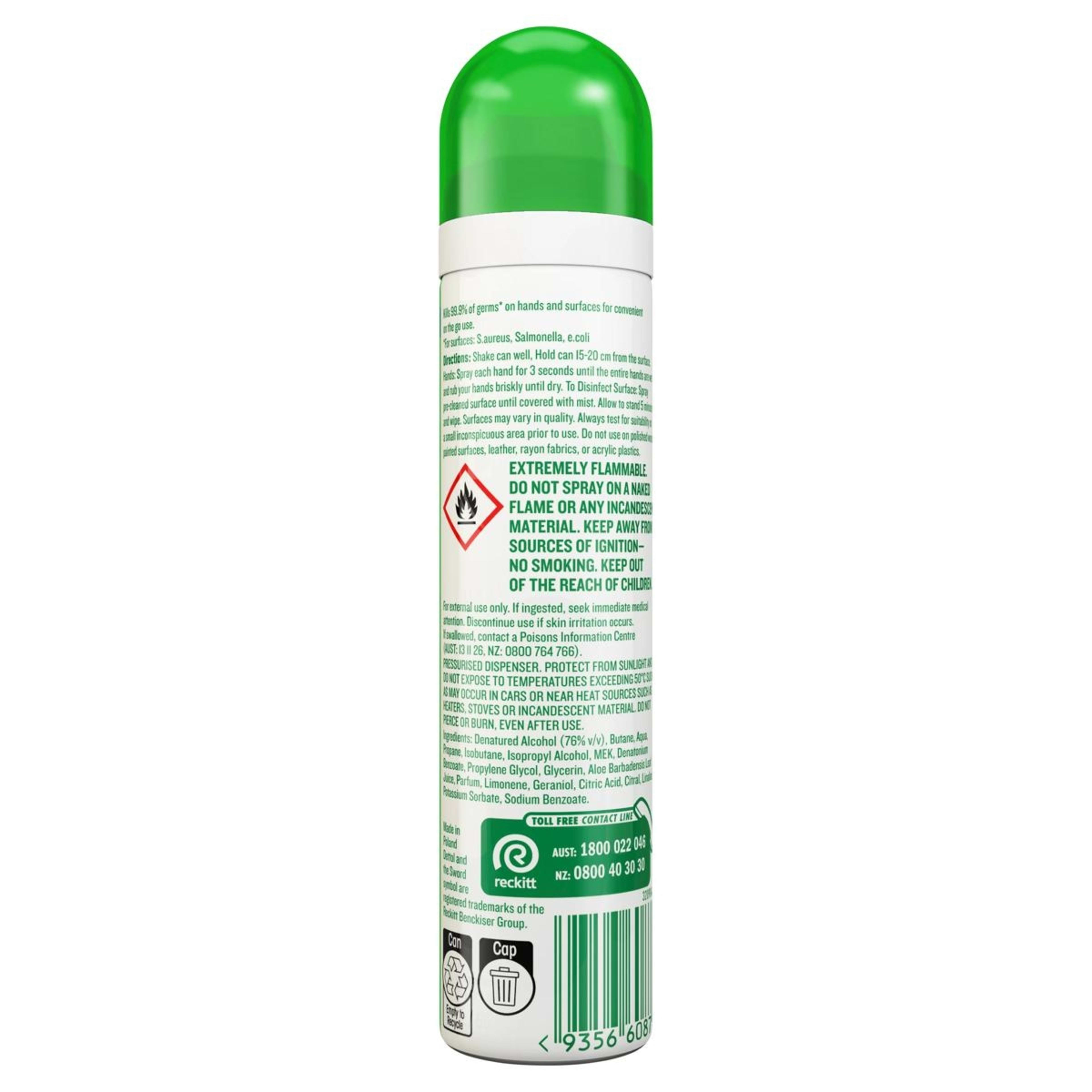 2 Dettol 2-in-1 Hand and Surface Sanitiser Spray 90ml - Aloe Vera, 2 of 6