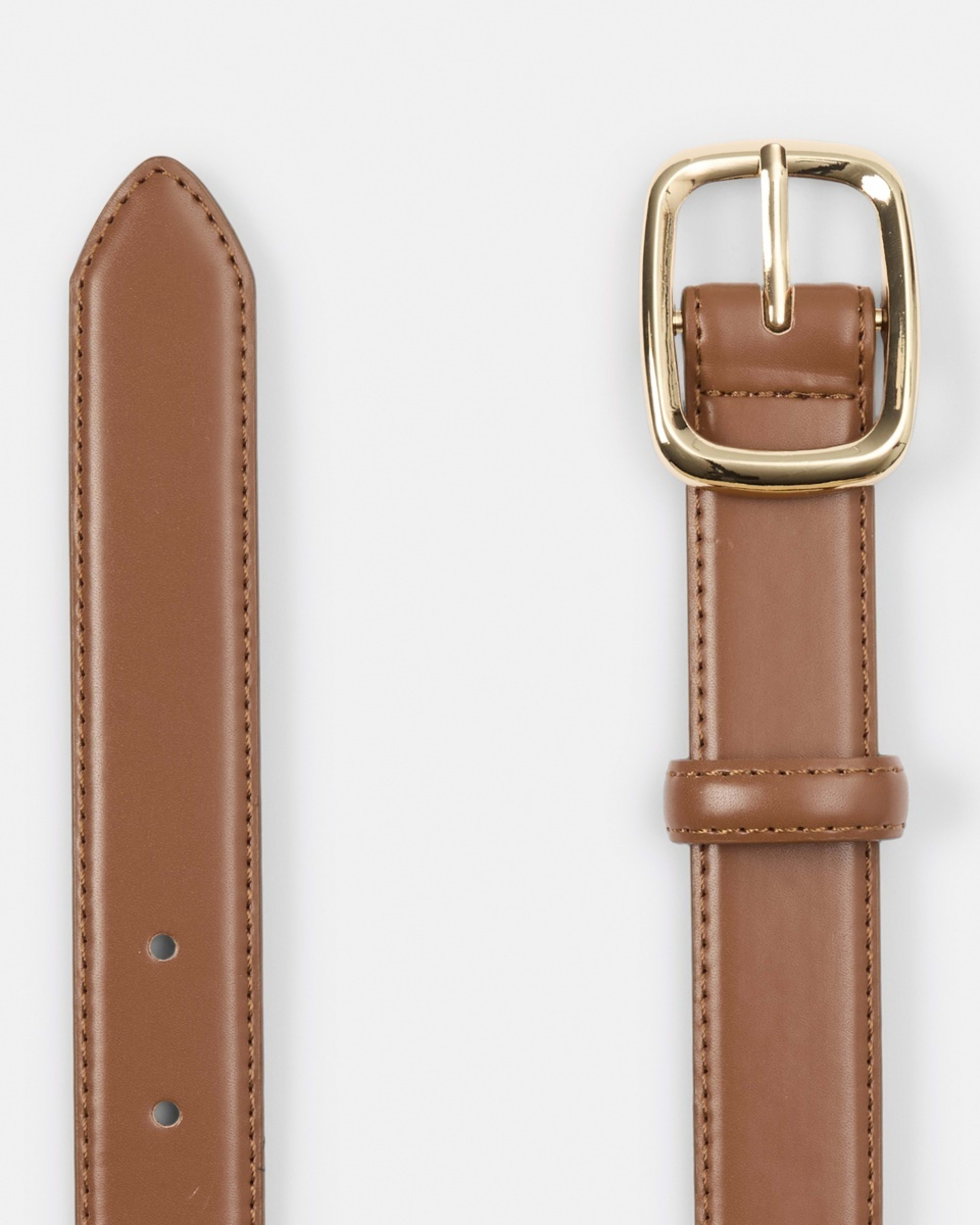 2 Soft Rectangle Jeans Belt BROWN TAN, 2 of 4