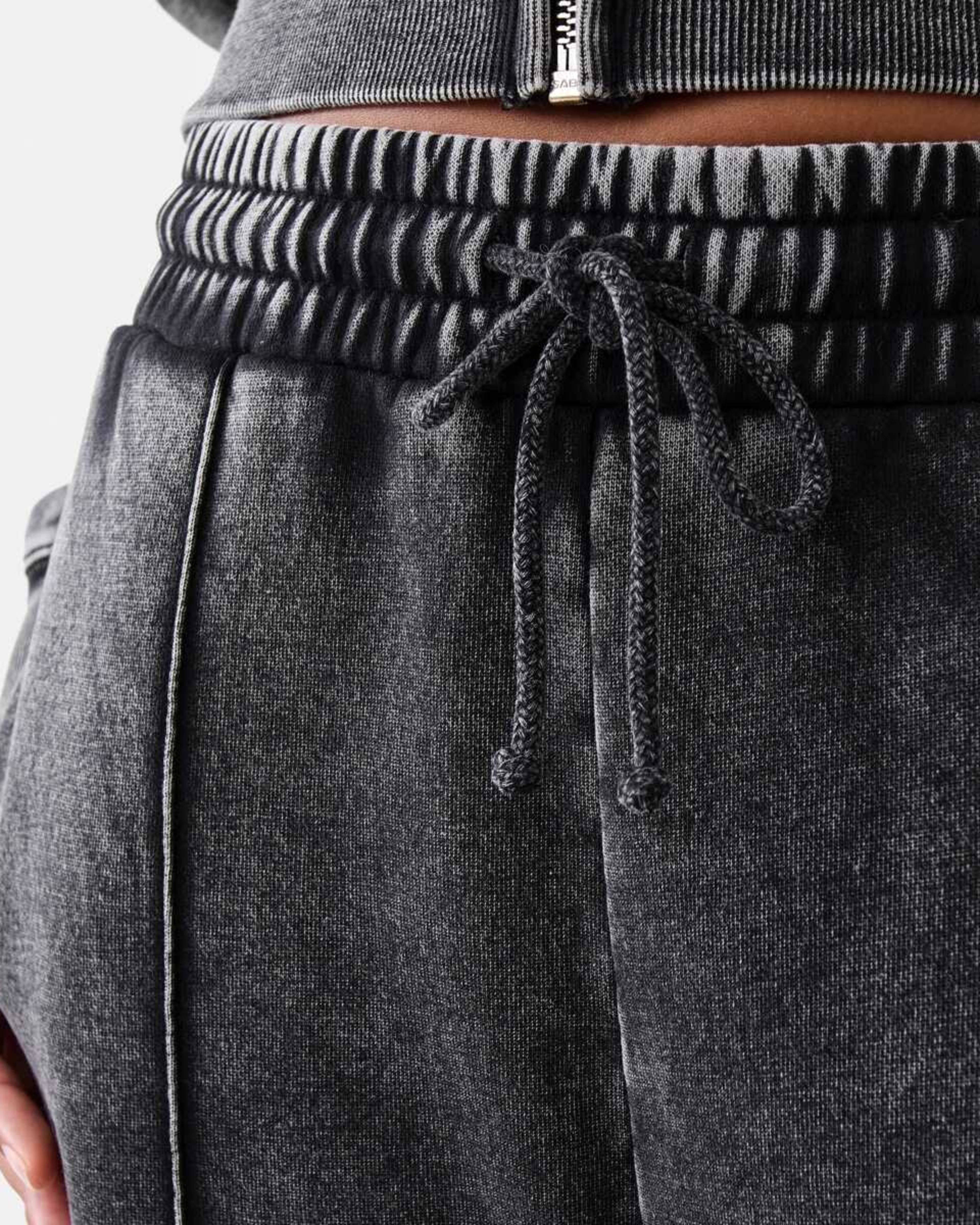 5 Washed Straight Leg Trackpants Black, 5 of 6